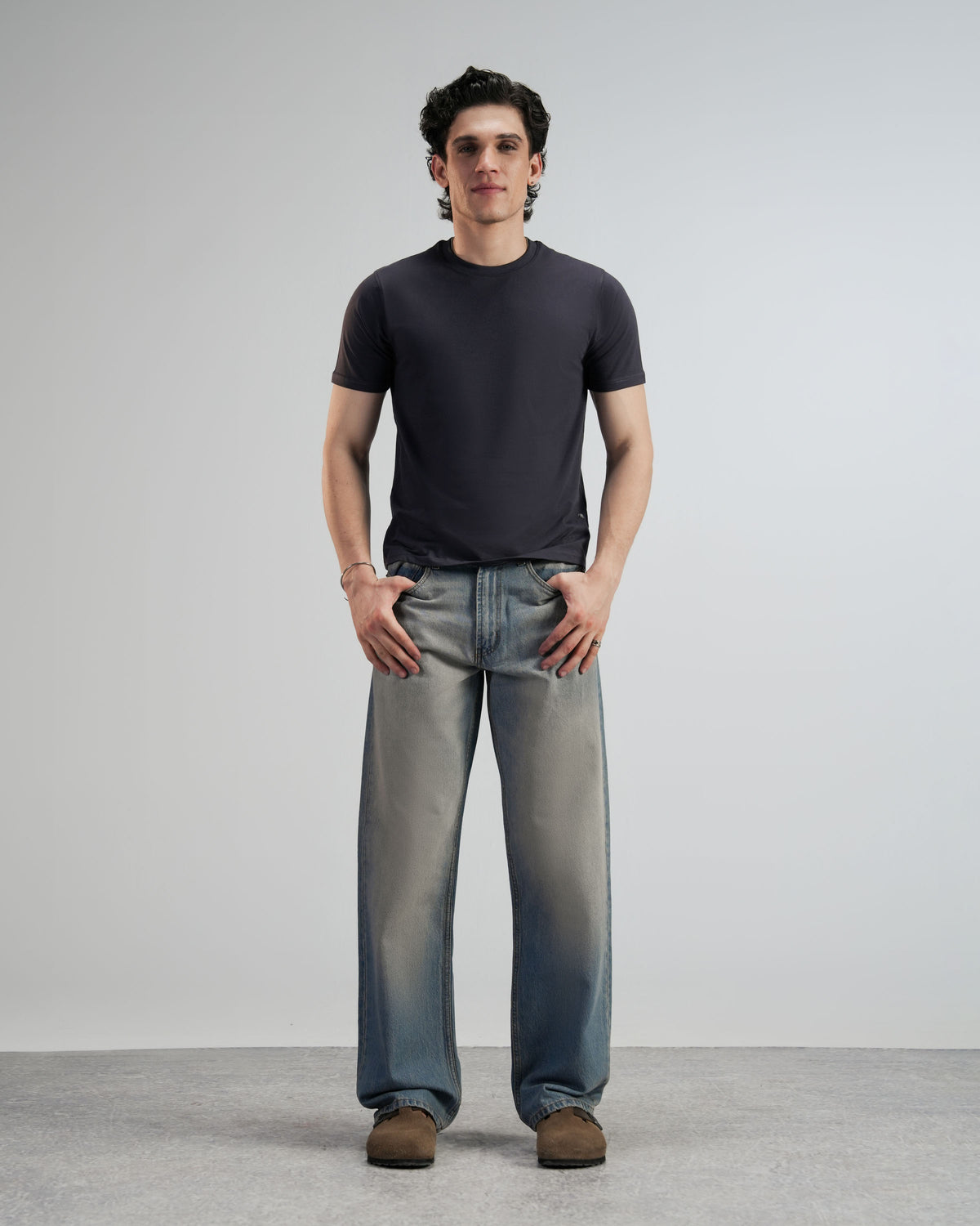 Charcoal Baby Tee Men