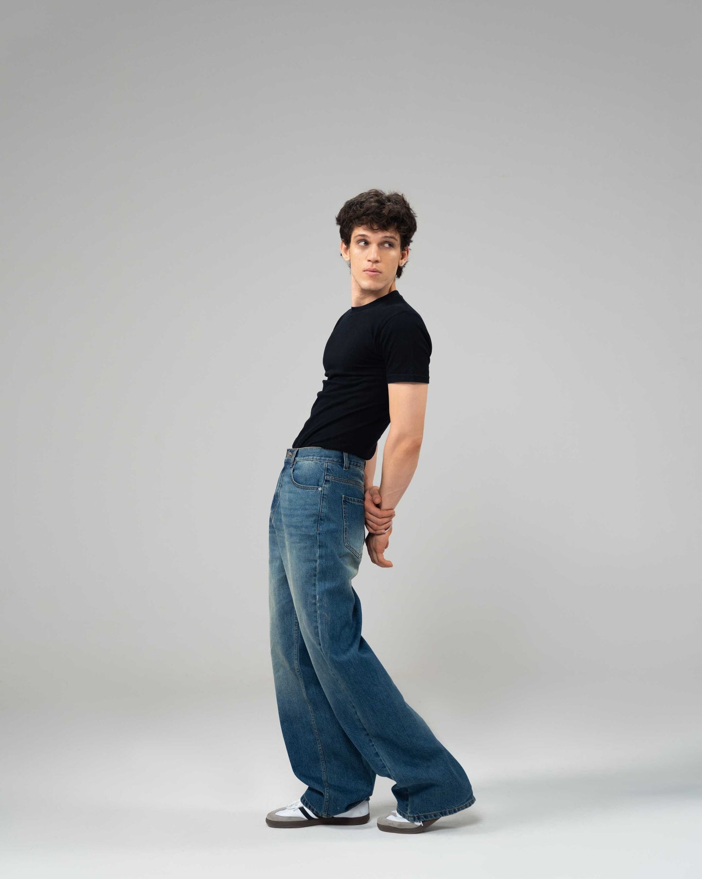 Medium Blue Wide Leg