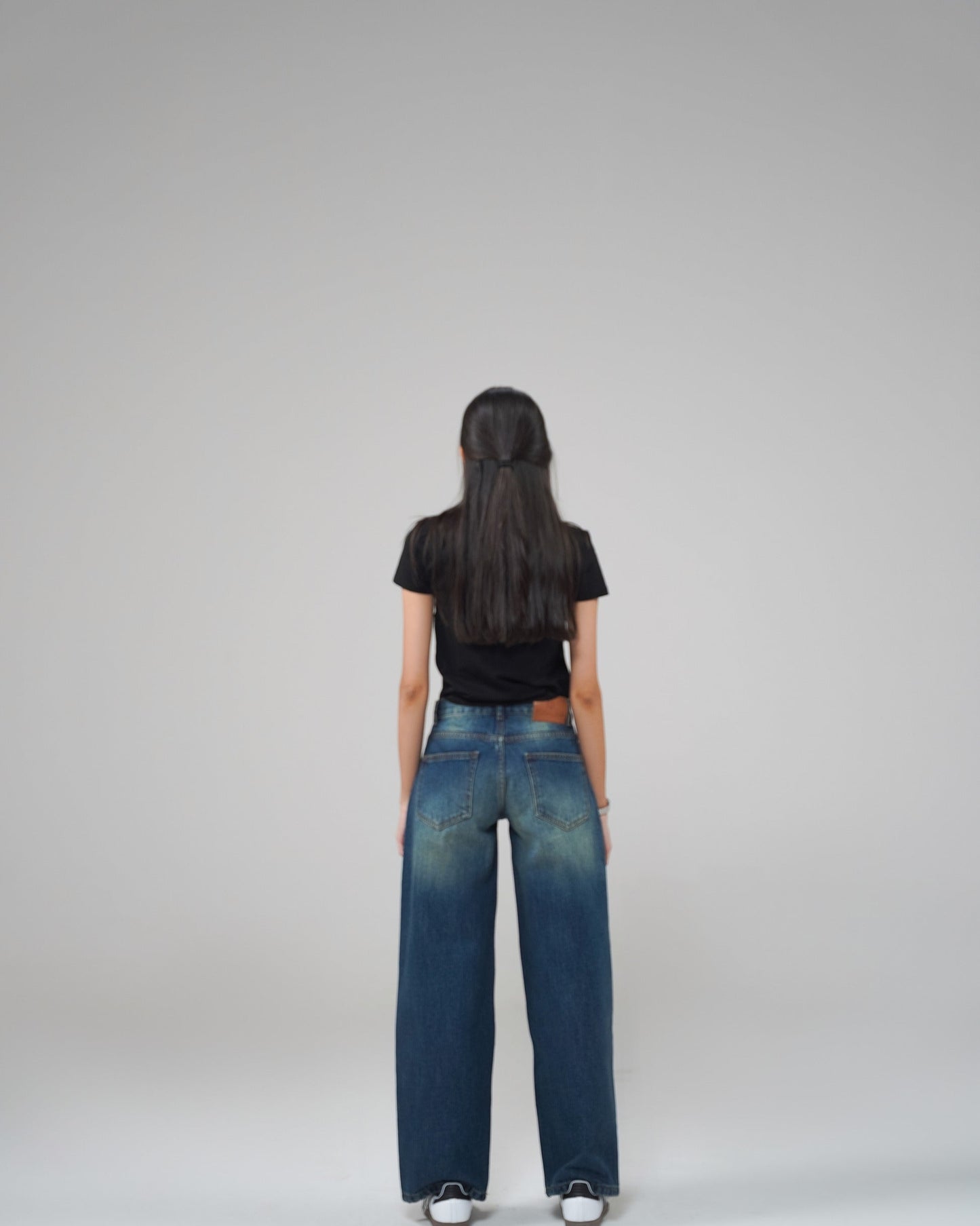 Dark Blue Wide Leg (Low Rise)