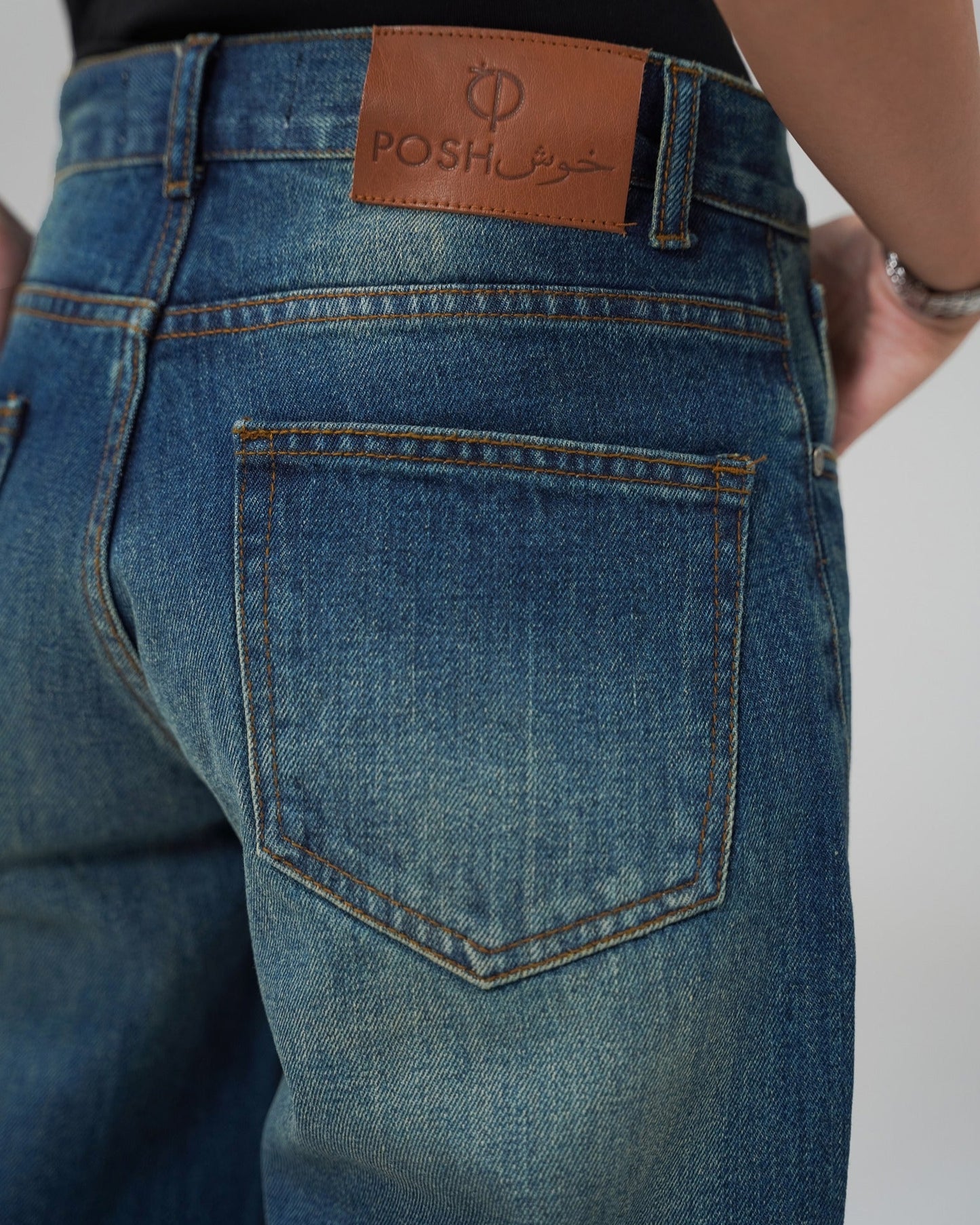 Dark Blue Wide Leg (Low Rise)