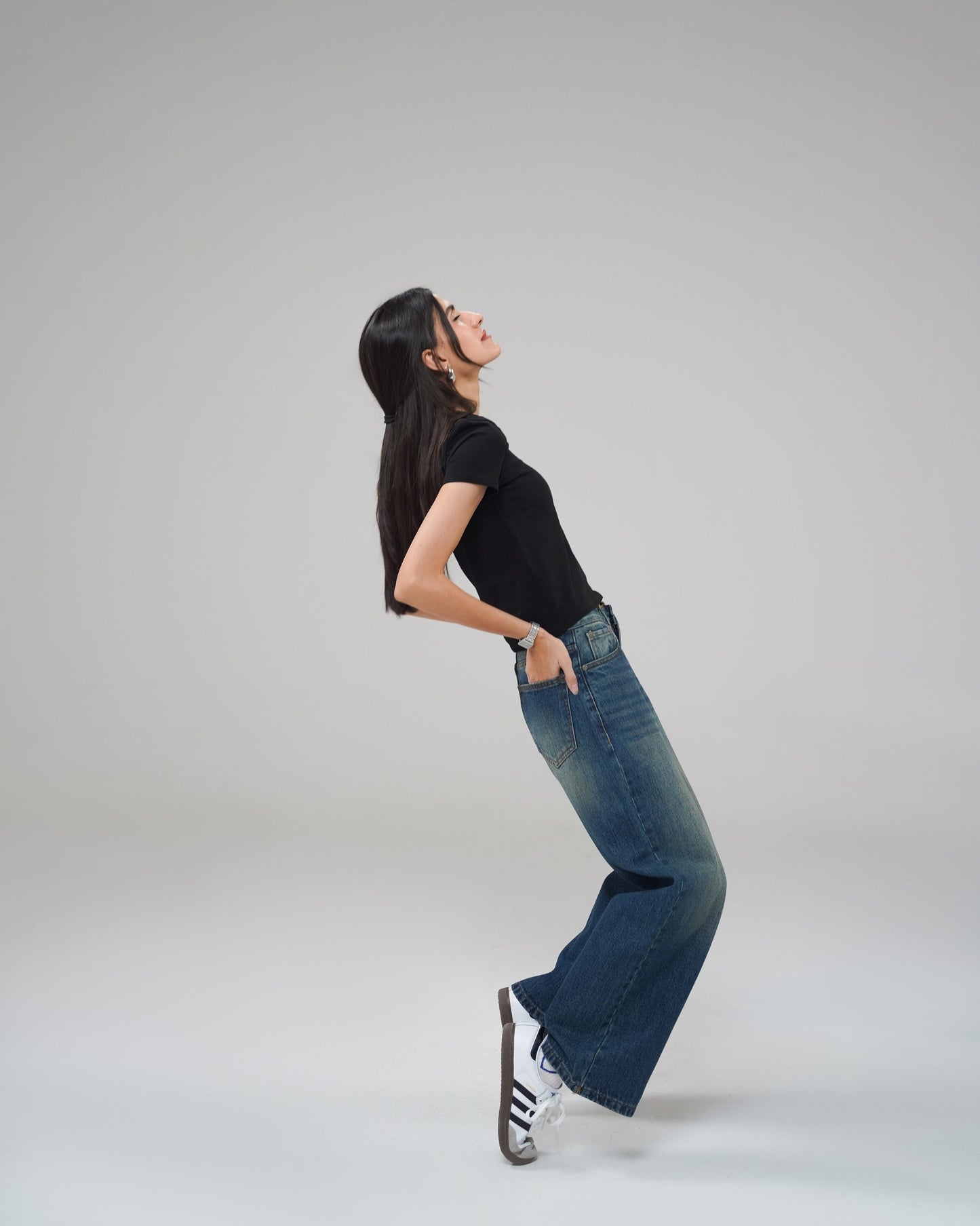 Dark Blue Wide Leg (Low Rise)