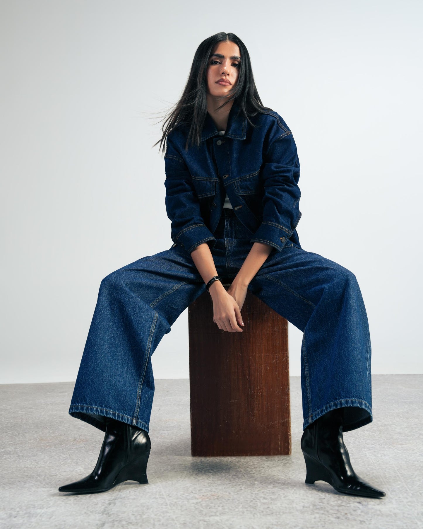 Deep Blue Wide Leg Women - The Imperfect Edit