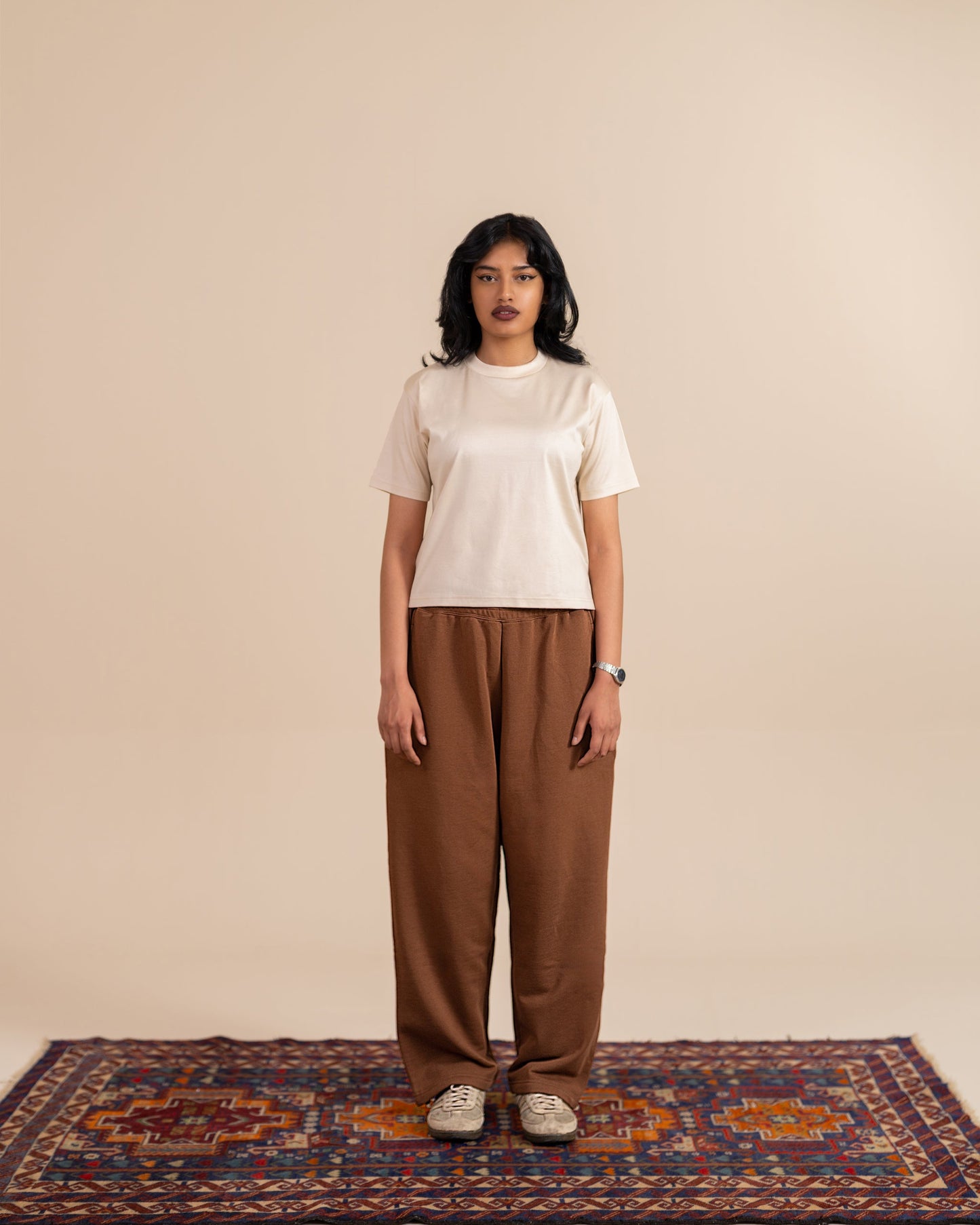 Brown Wide Leg Sweatpants