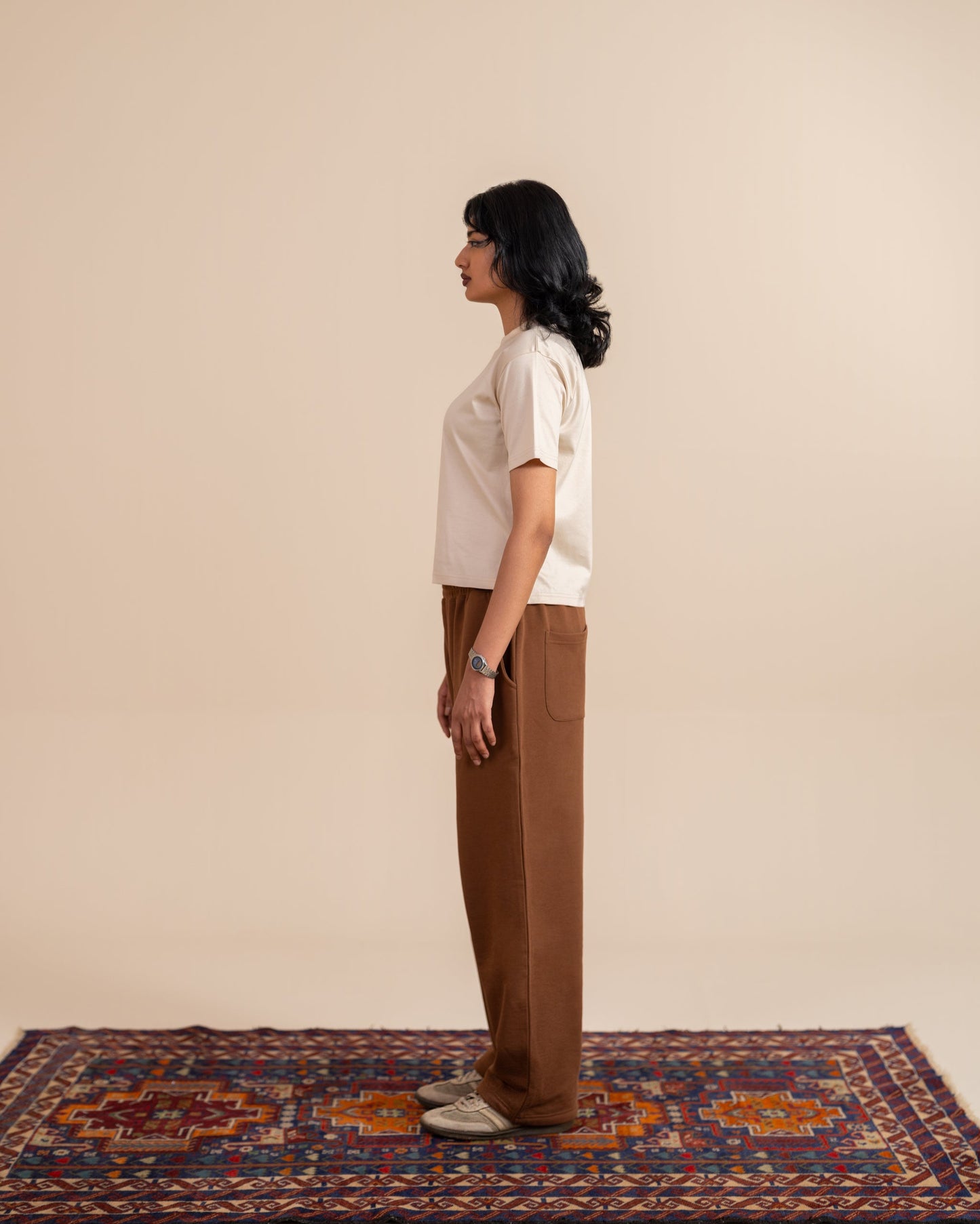 Brown Wide Leg Sweatpants