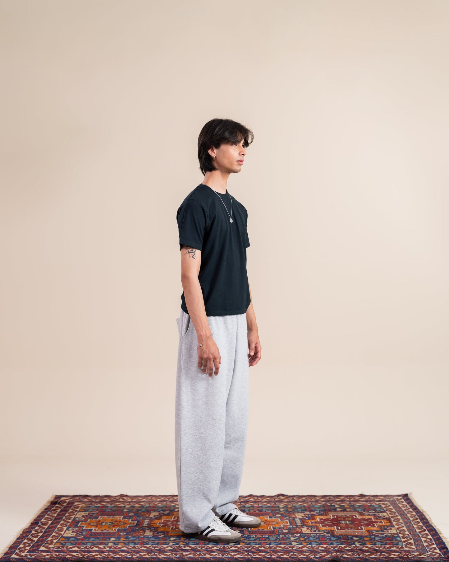 Grey Wide Leg Sweatpants