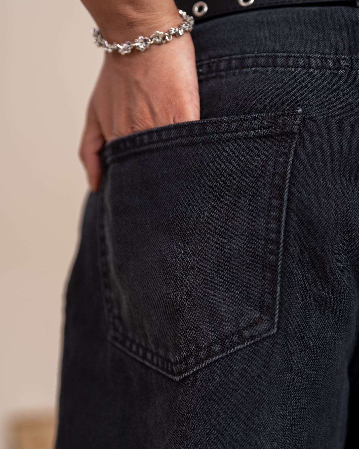 Charcoal Black Jorts