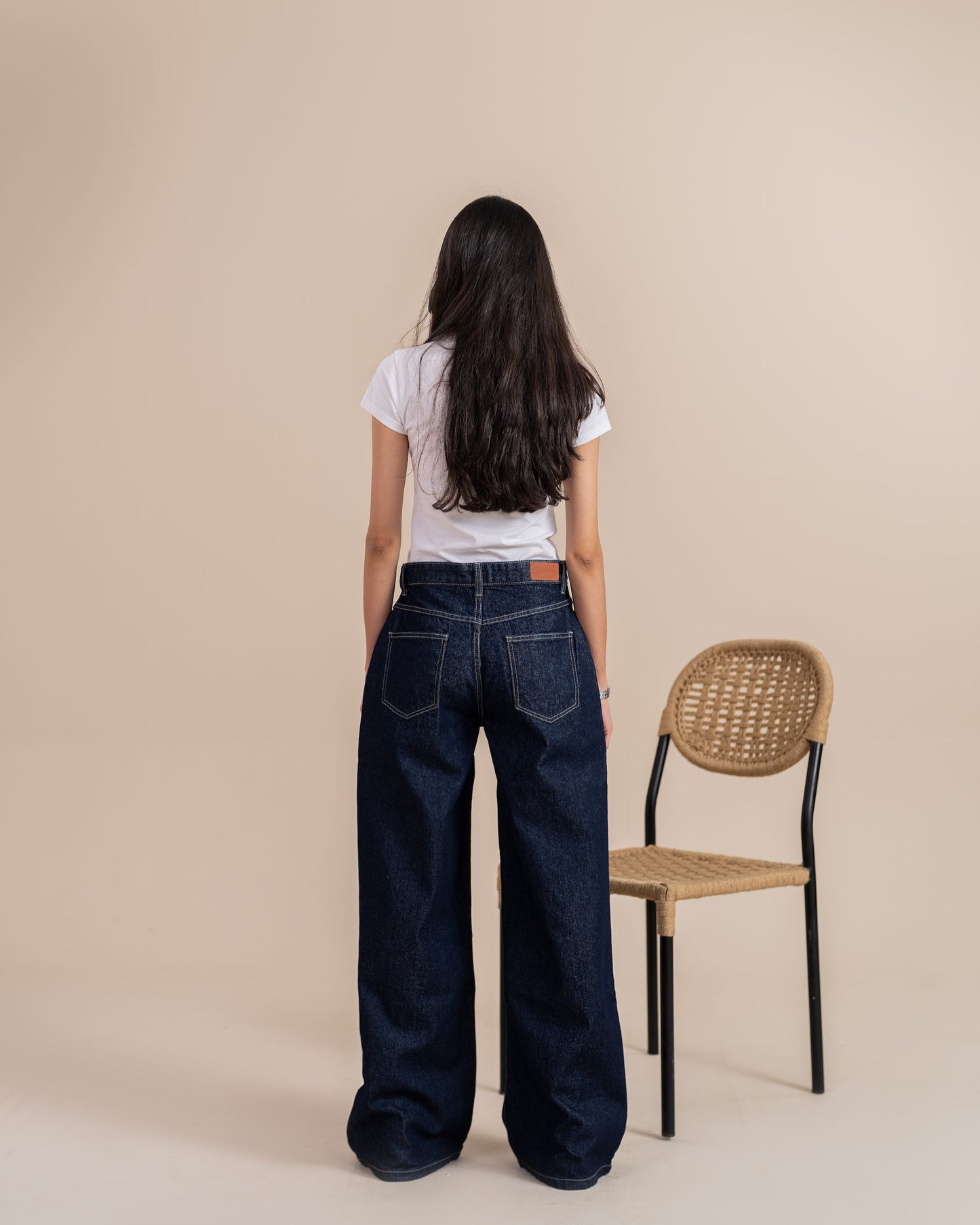 Raw Pleated Wide Leg