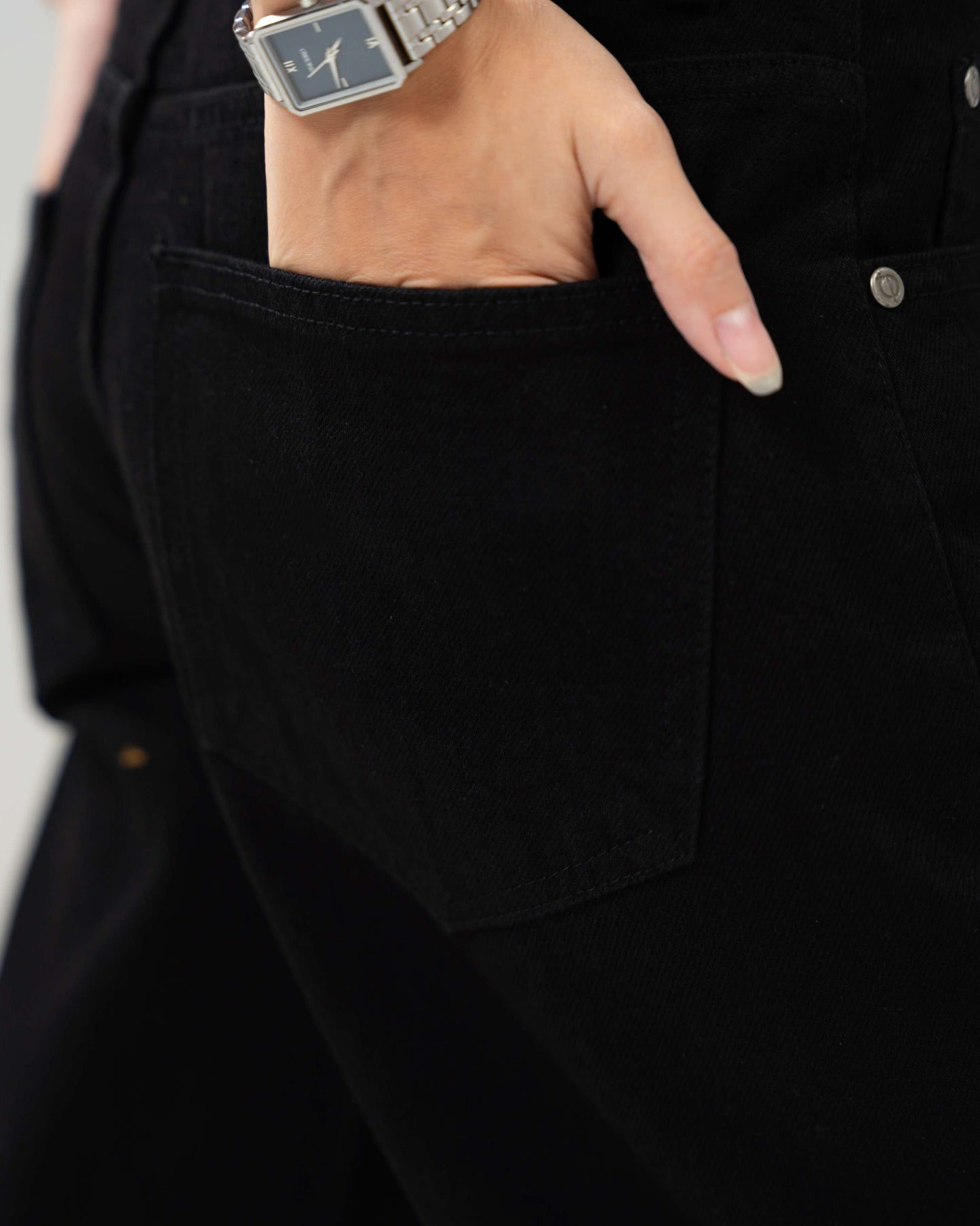Jet Black Straight Leg (Low Rise)