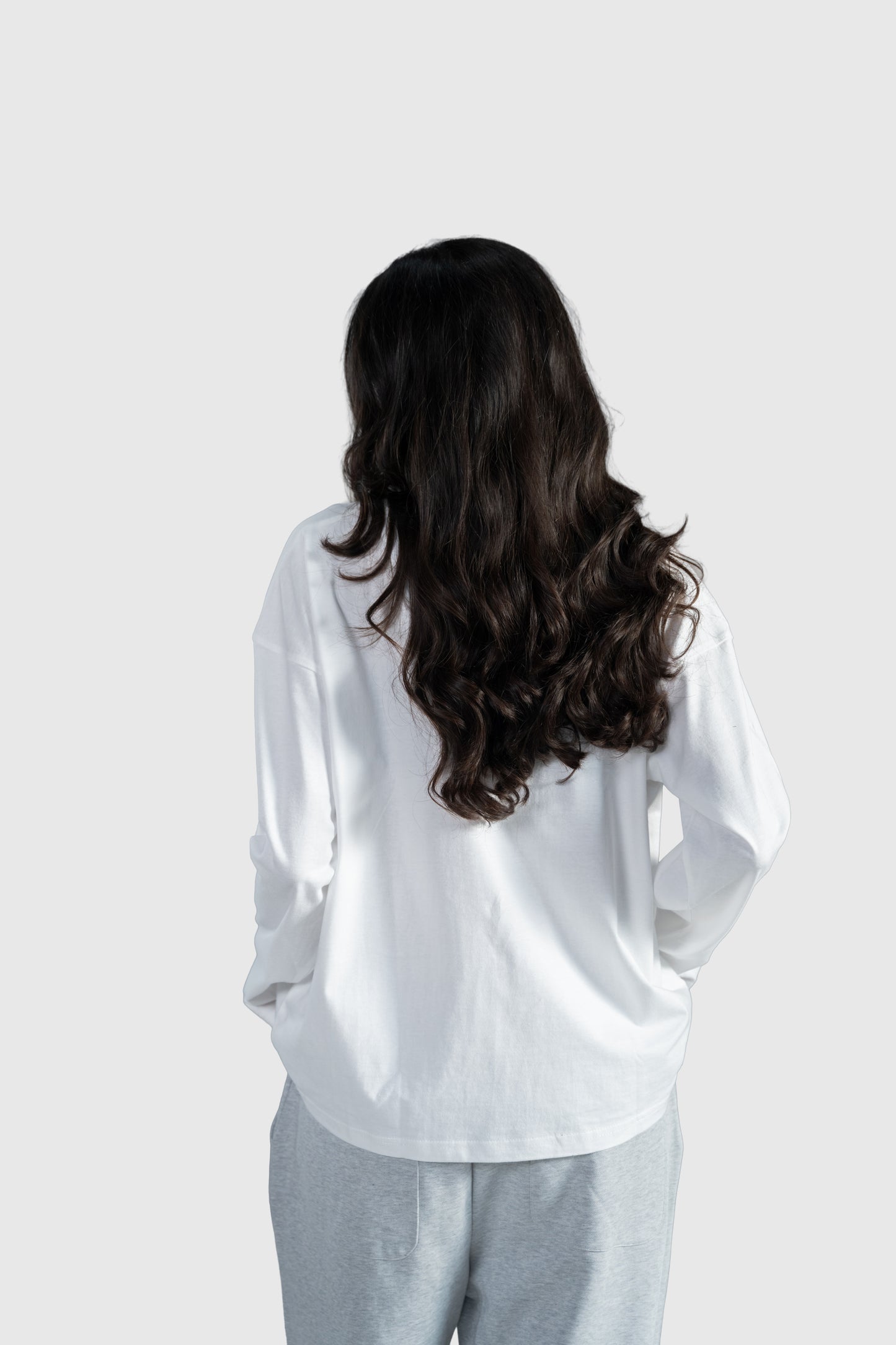 White Full Sleeve Boxy Tee