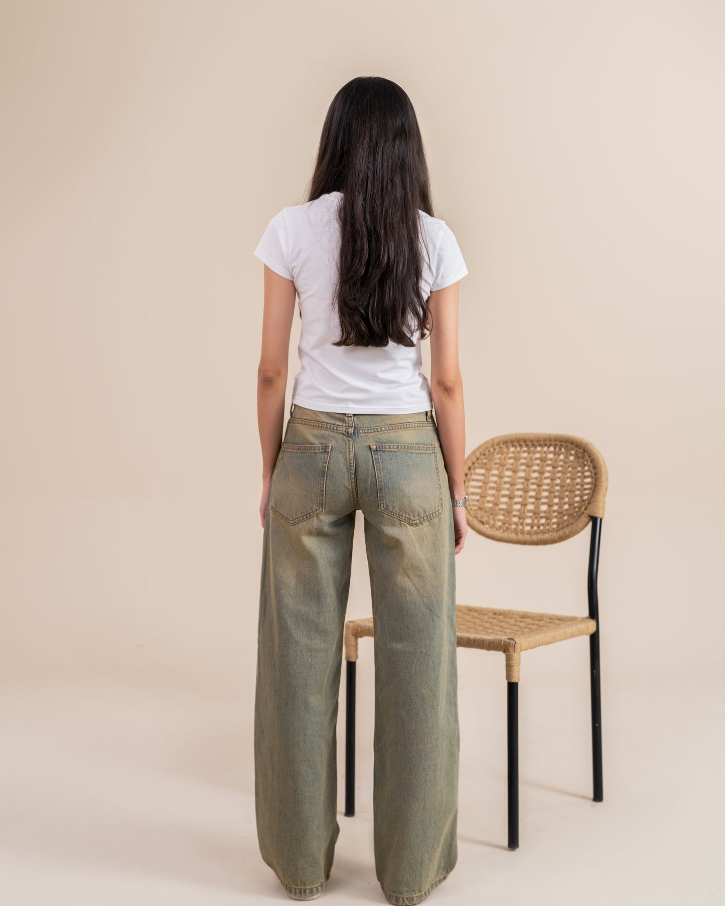 Sand Blue Wide Leg (Low Rise)