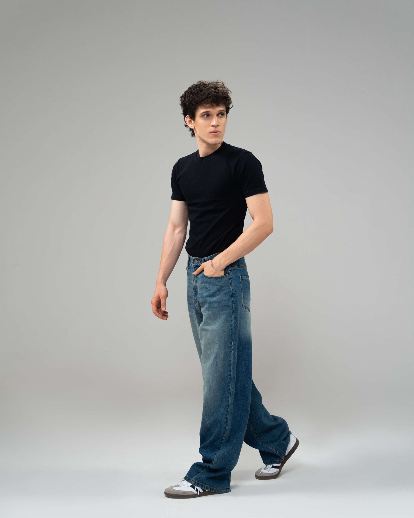 Medium Blue Wide Leg