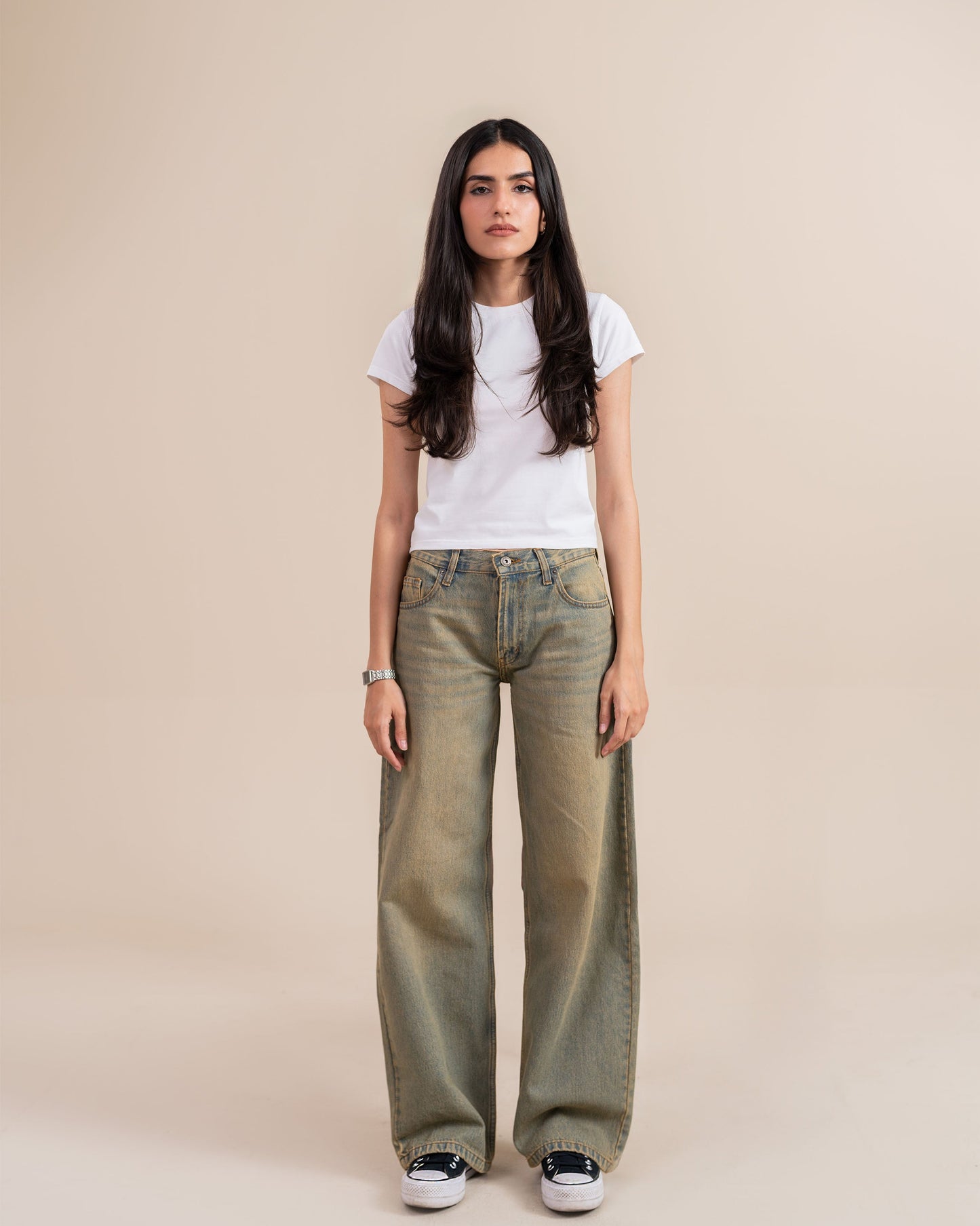 Sand Blue Wide Leg (Low Rise)