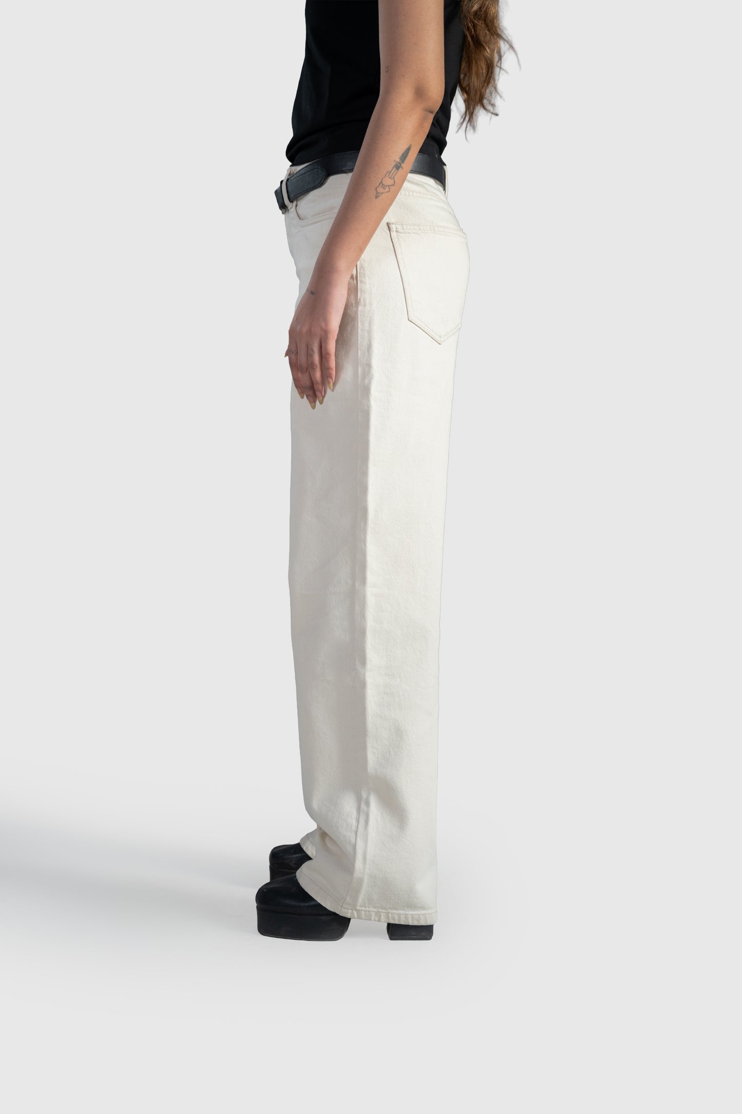 Ecru Wide Leg