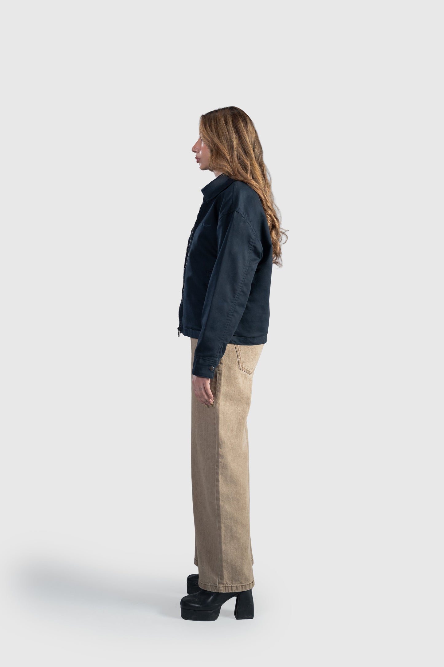 Beige Wide Leg (Low Rise)