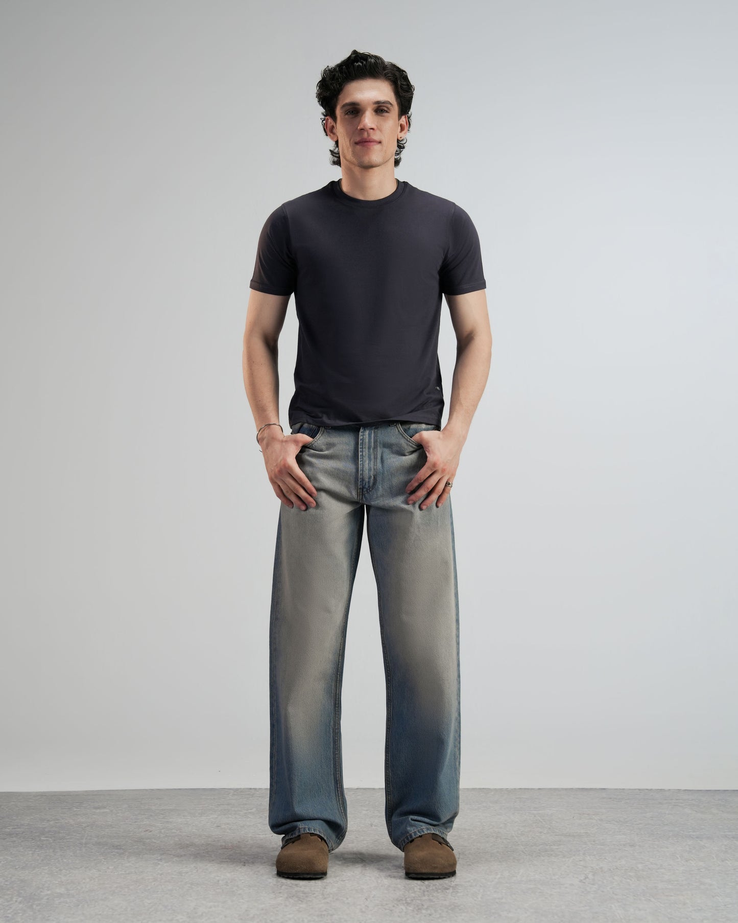 Charcoal Baby Tee Men