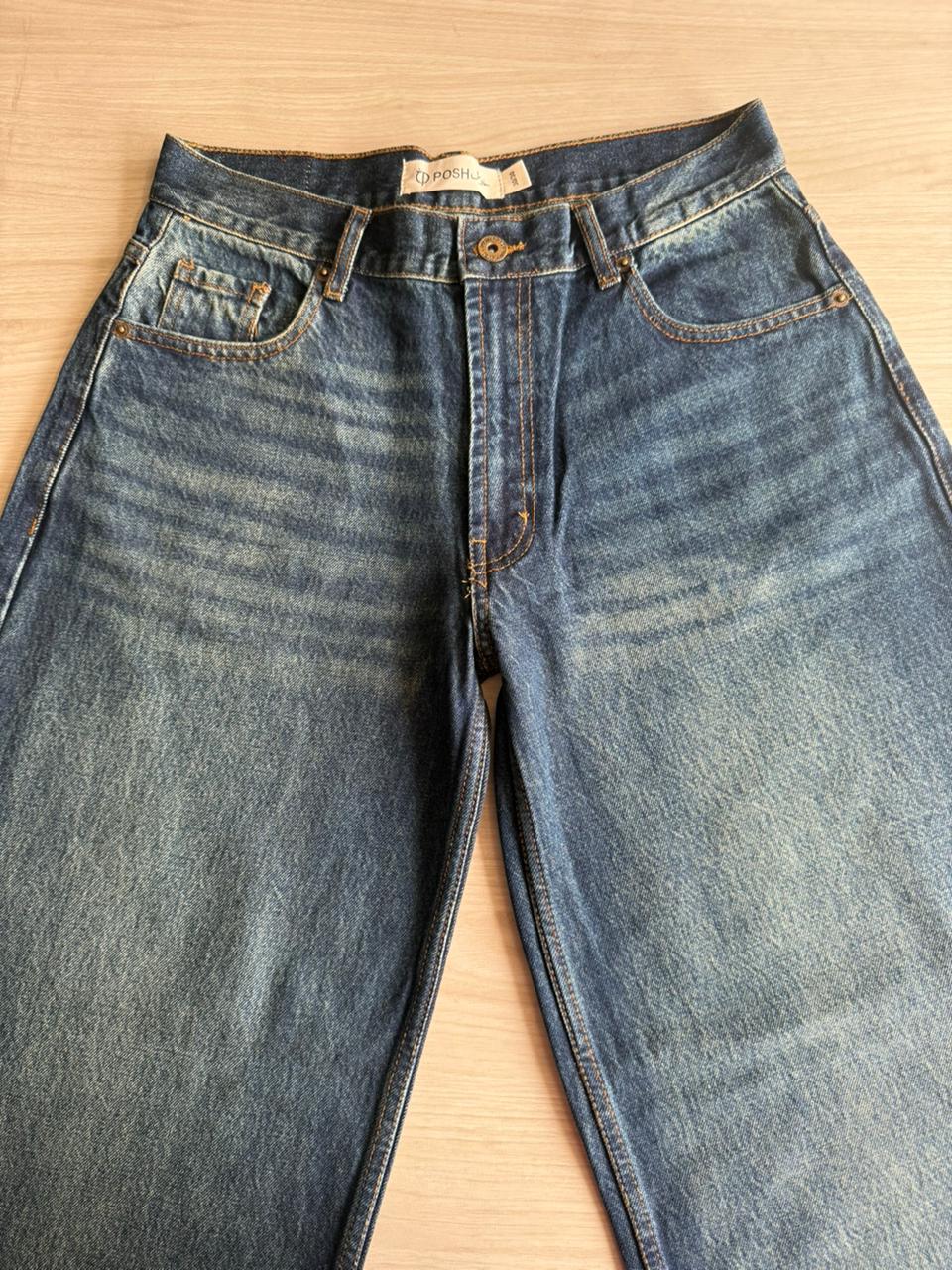 Dark Blue Wide Leg (Low Rise) - The Imperfect Edit