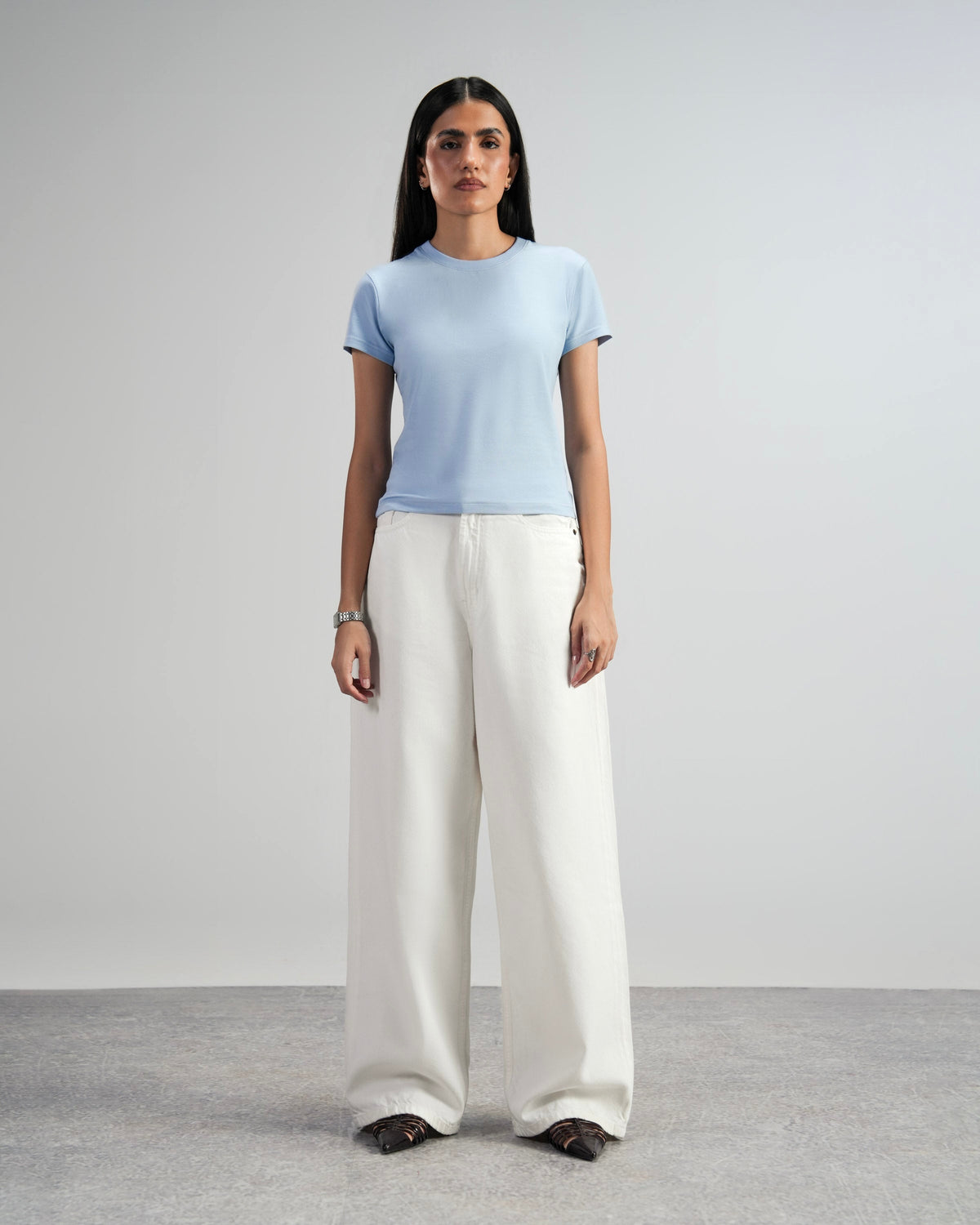 White Wide Leg Women