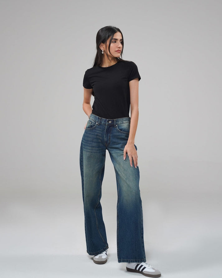 DARK BLUE WIDE LEG main image 0
