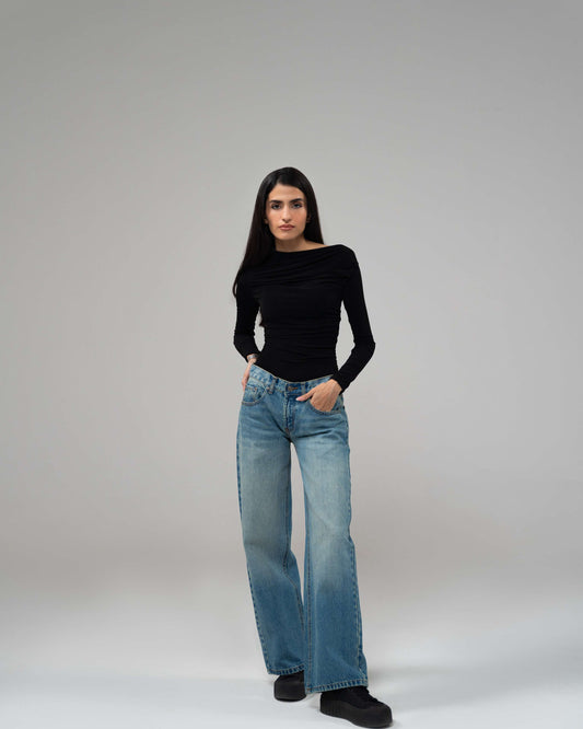Light Blue Straight Leg (Low Rise)
