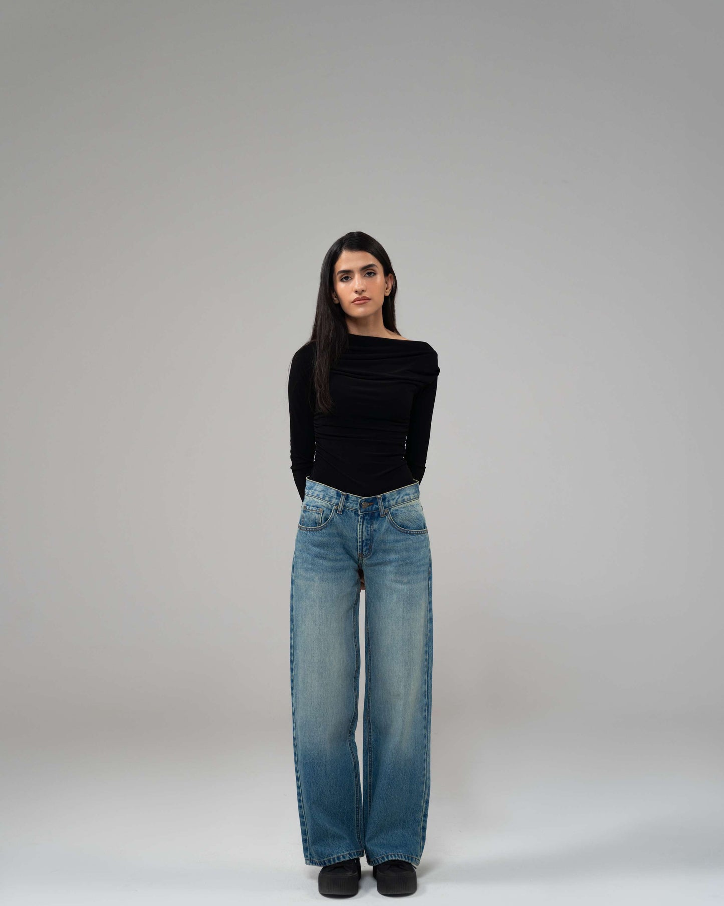 Light Blue Straight Leg (Low Rise)