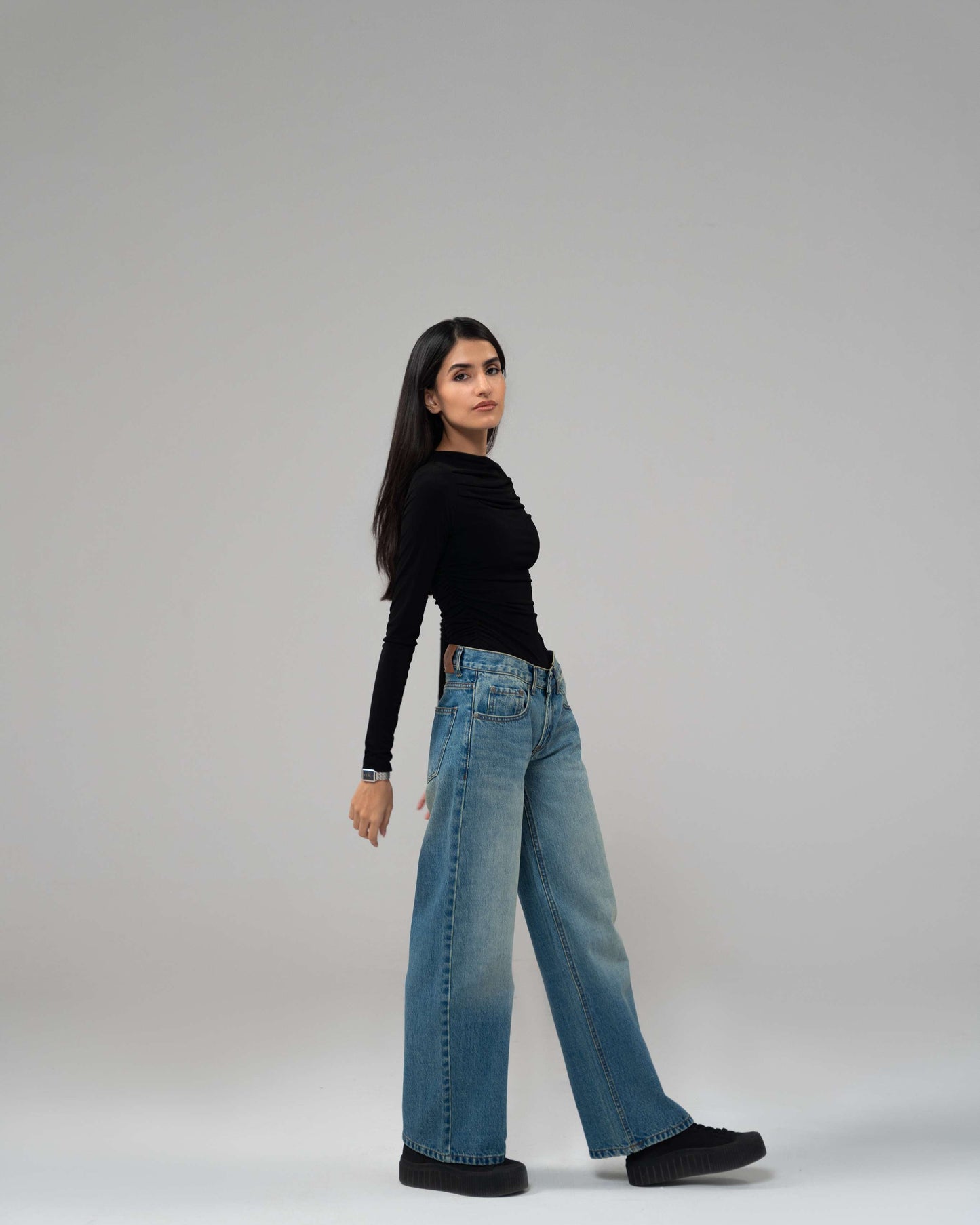 Light Blue Straight Leg (Low Rise)