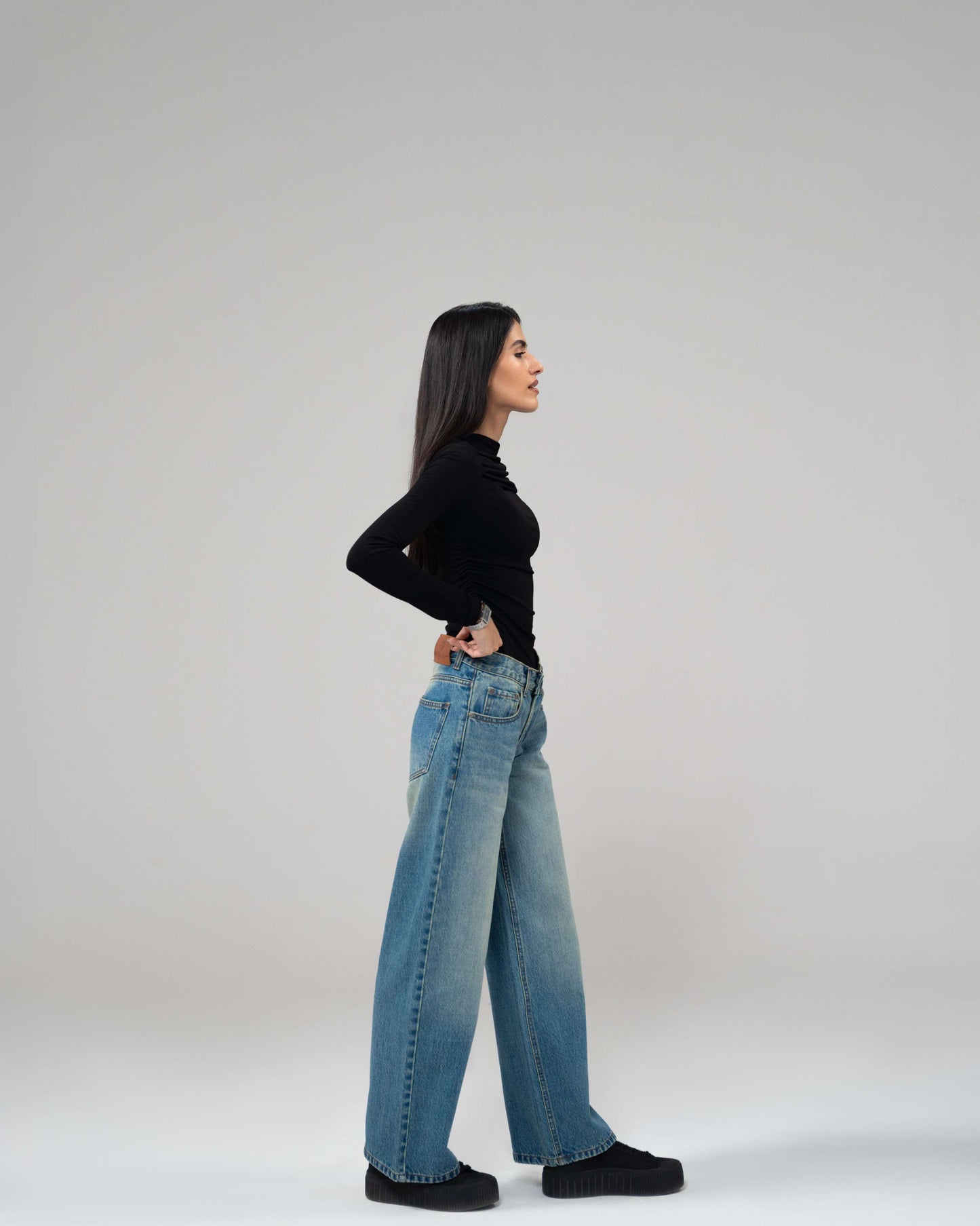Light Blue Straight Leg (Low Rise)