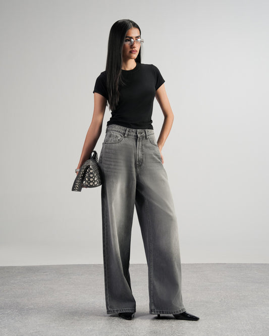Grey Wide Leg Women