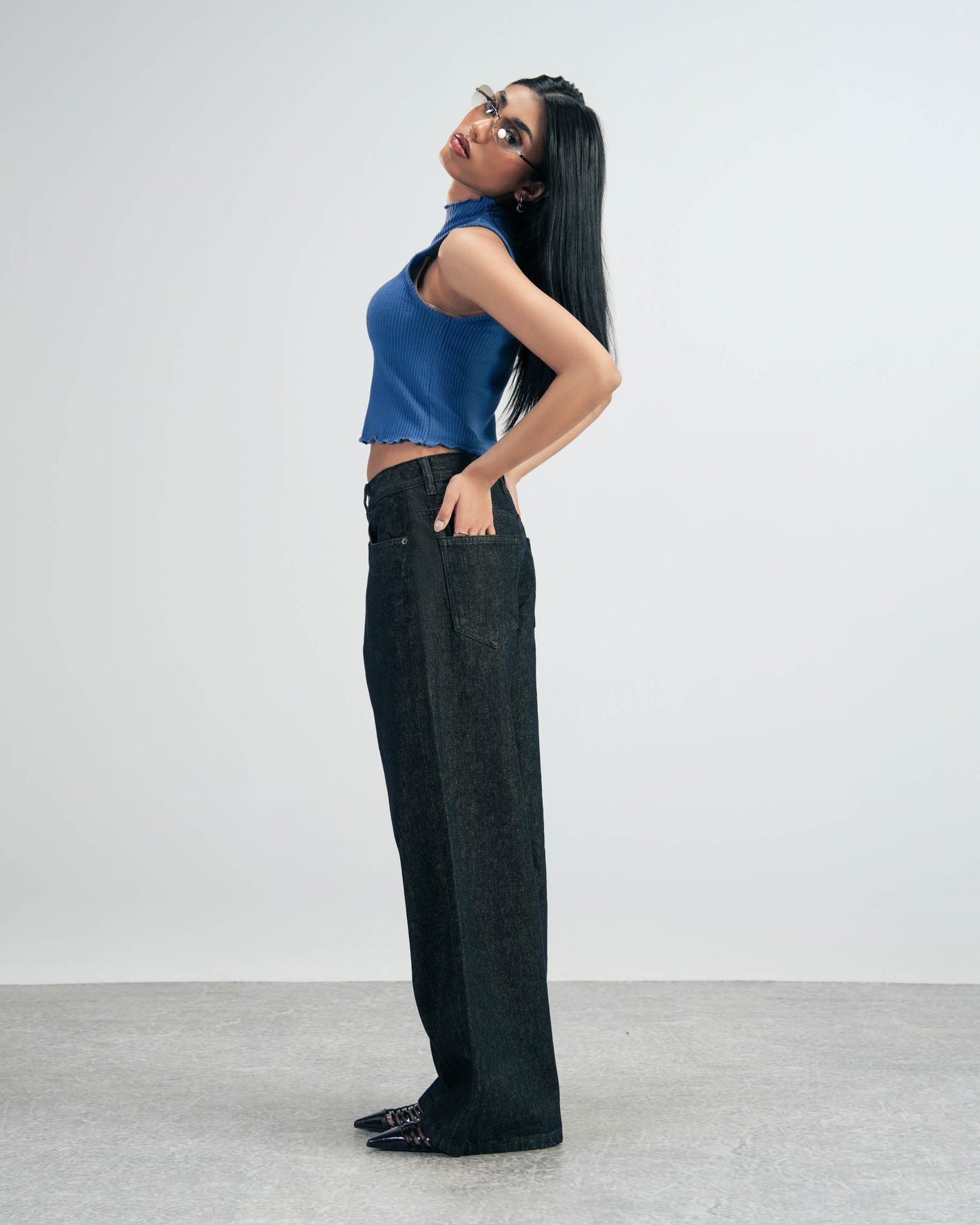 Raw Black Wide Leg V2