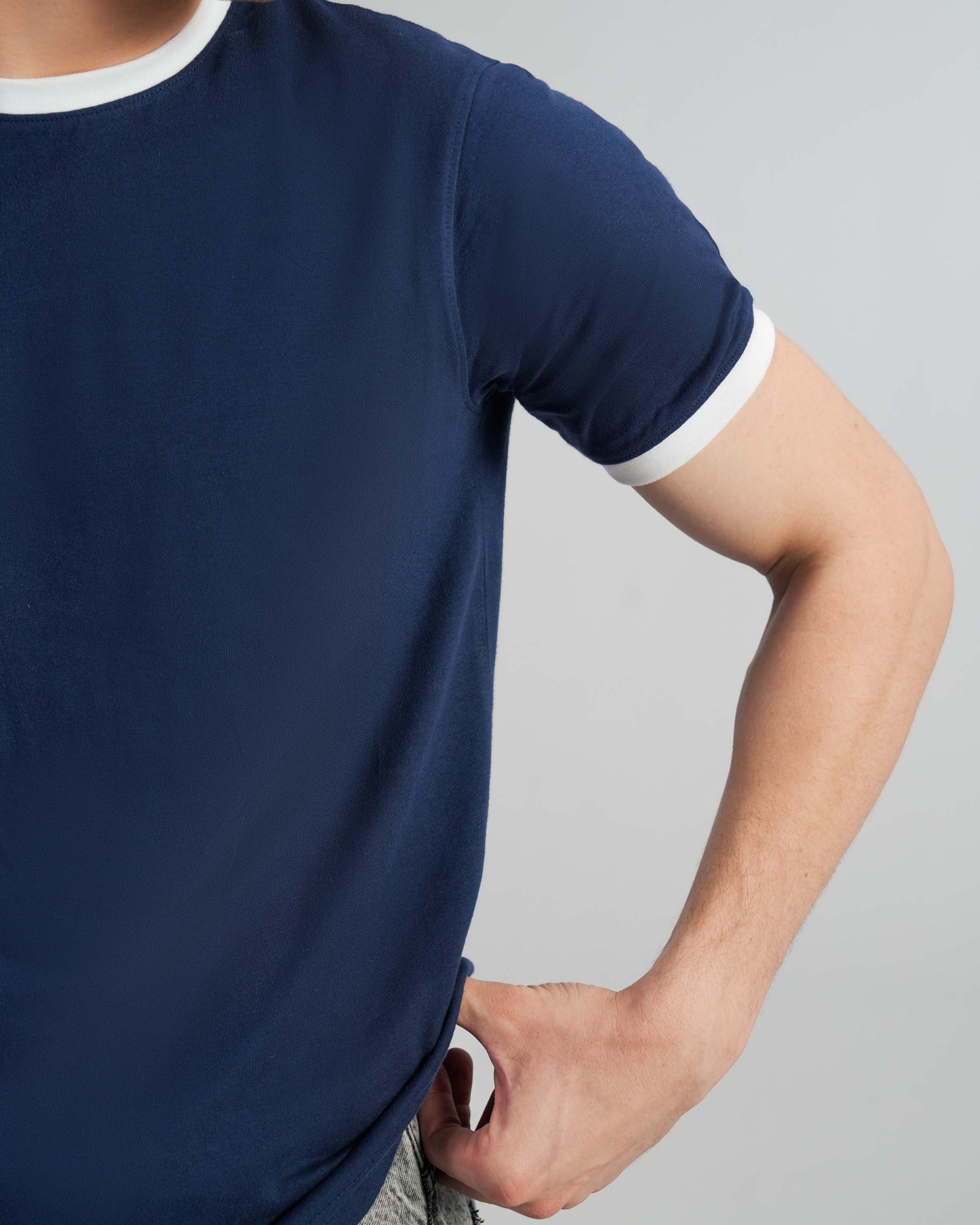Navy Ringer Tee