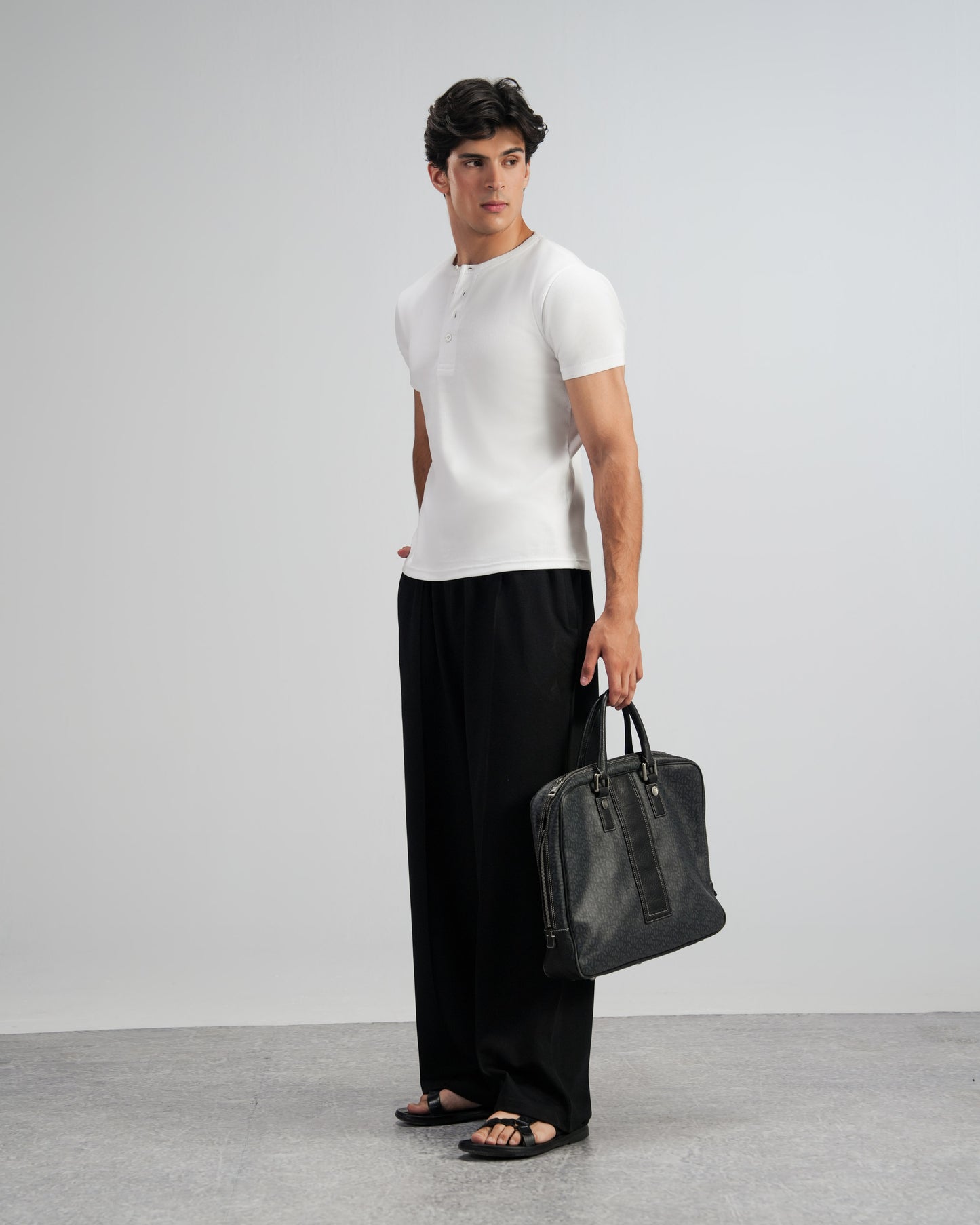 Black Pleated Sweatpants