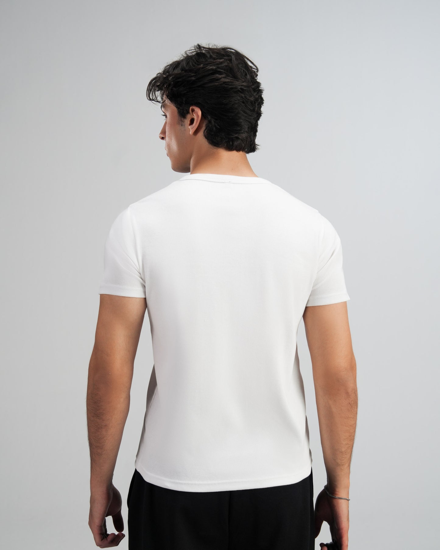 White Lightweight Half Sleeve Henley – Men