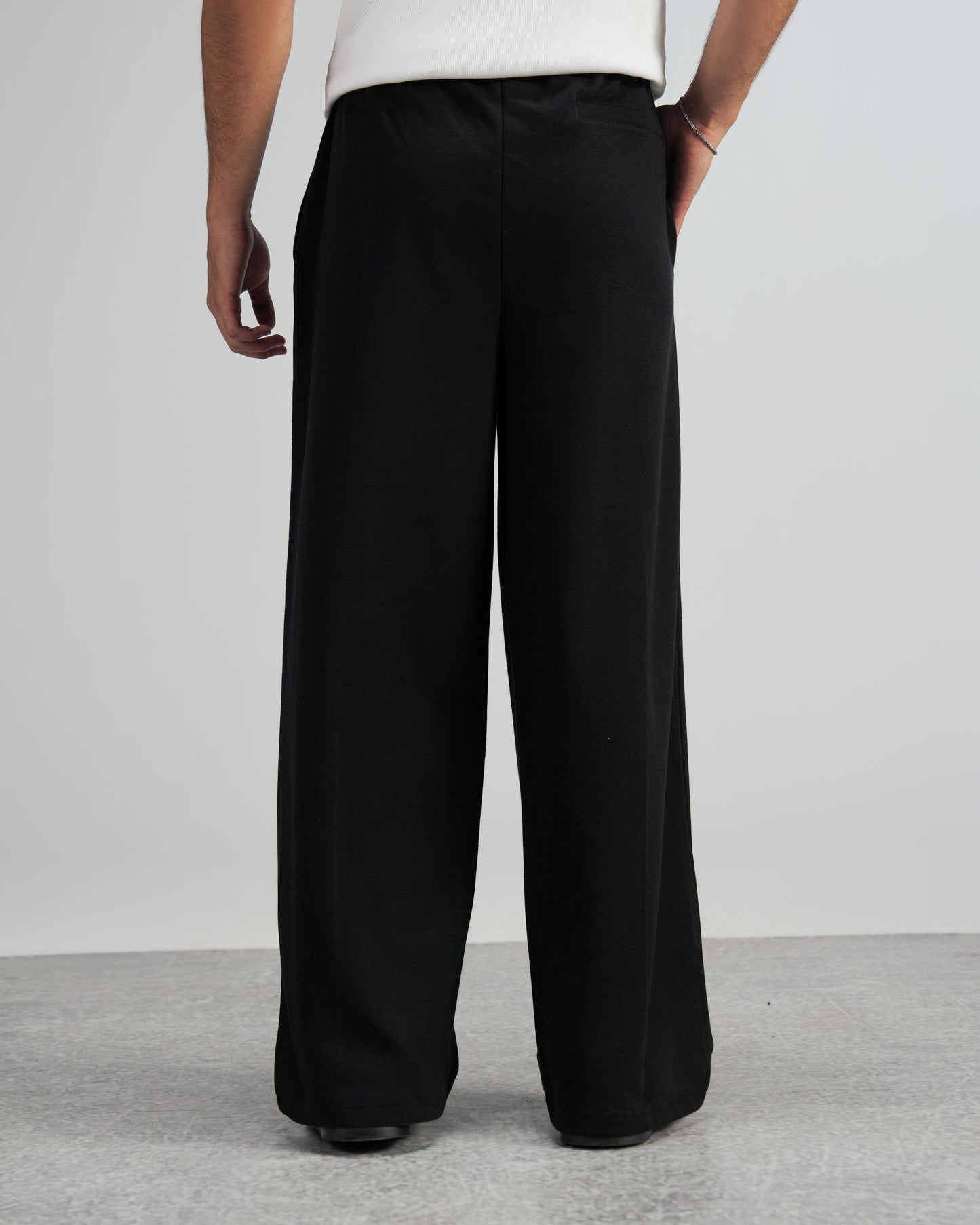 Black Pleated Sweatpants