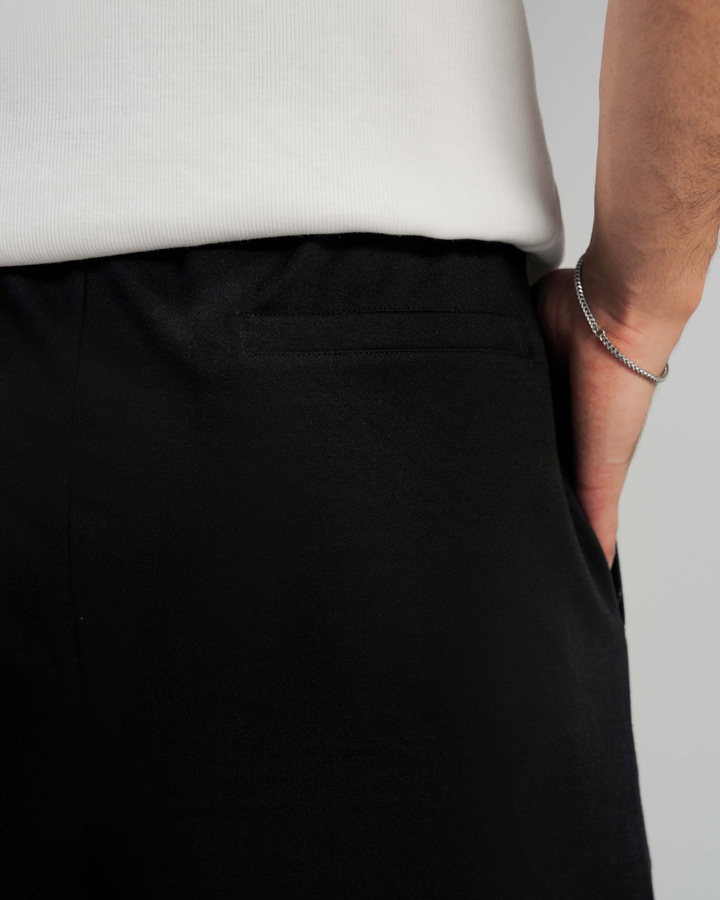 Black Pleated Sweatpants