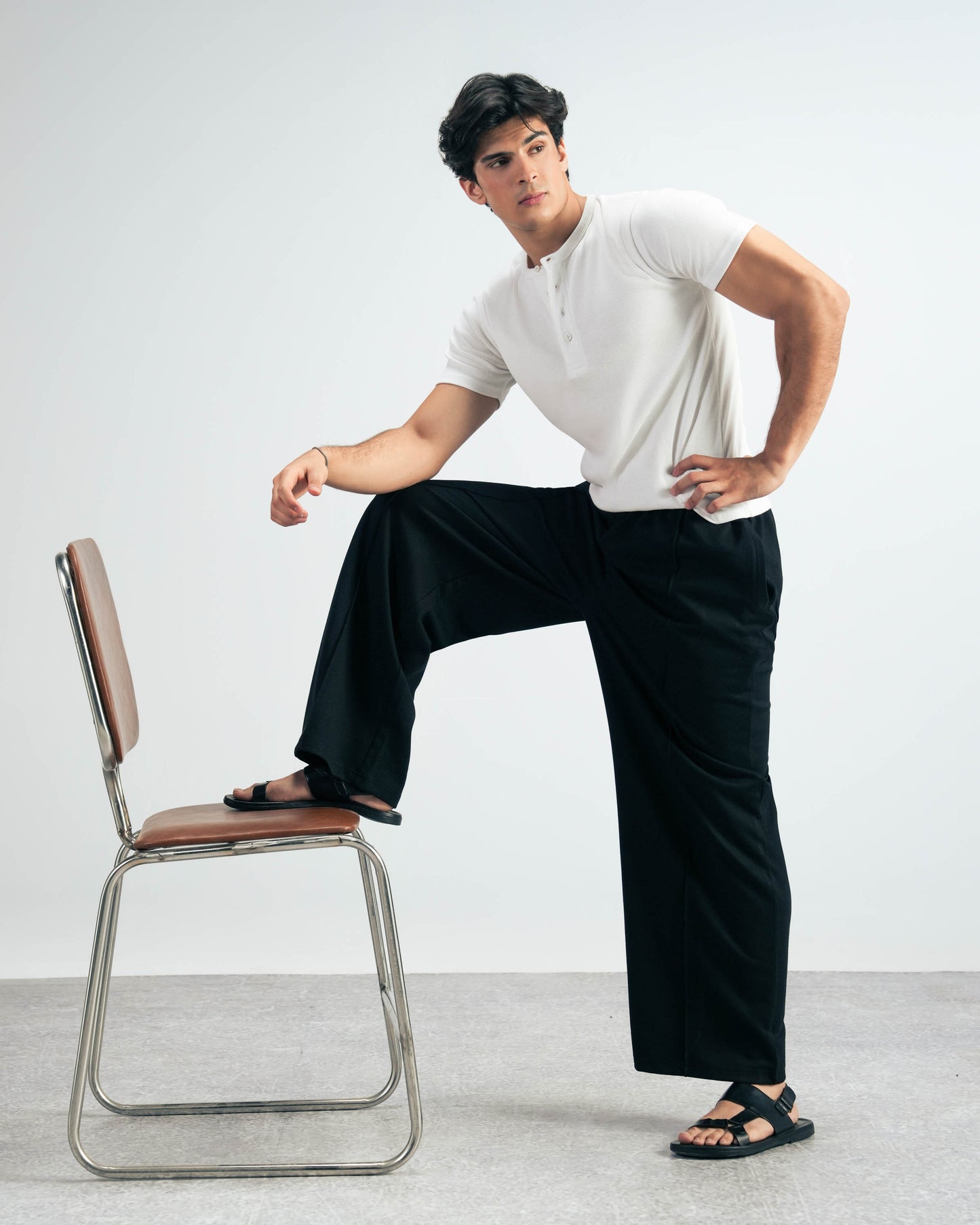 Black Pleated Sweatpants