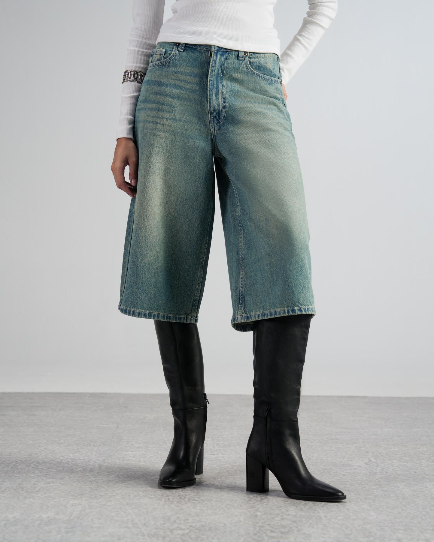Vintage Blue Jorts - The Imperfect Edit