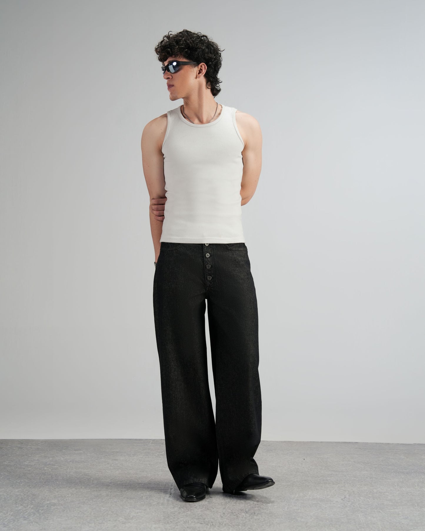 Raw Black Wide Leg V2