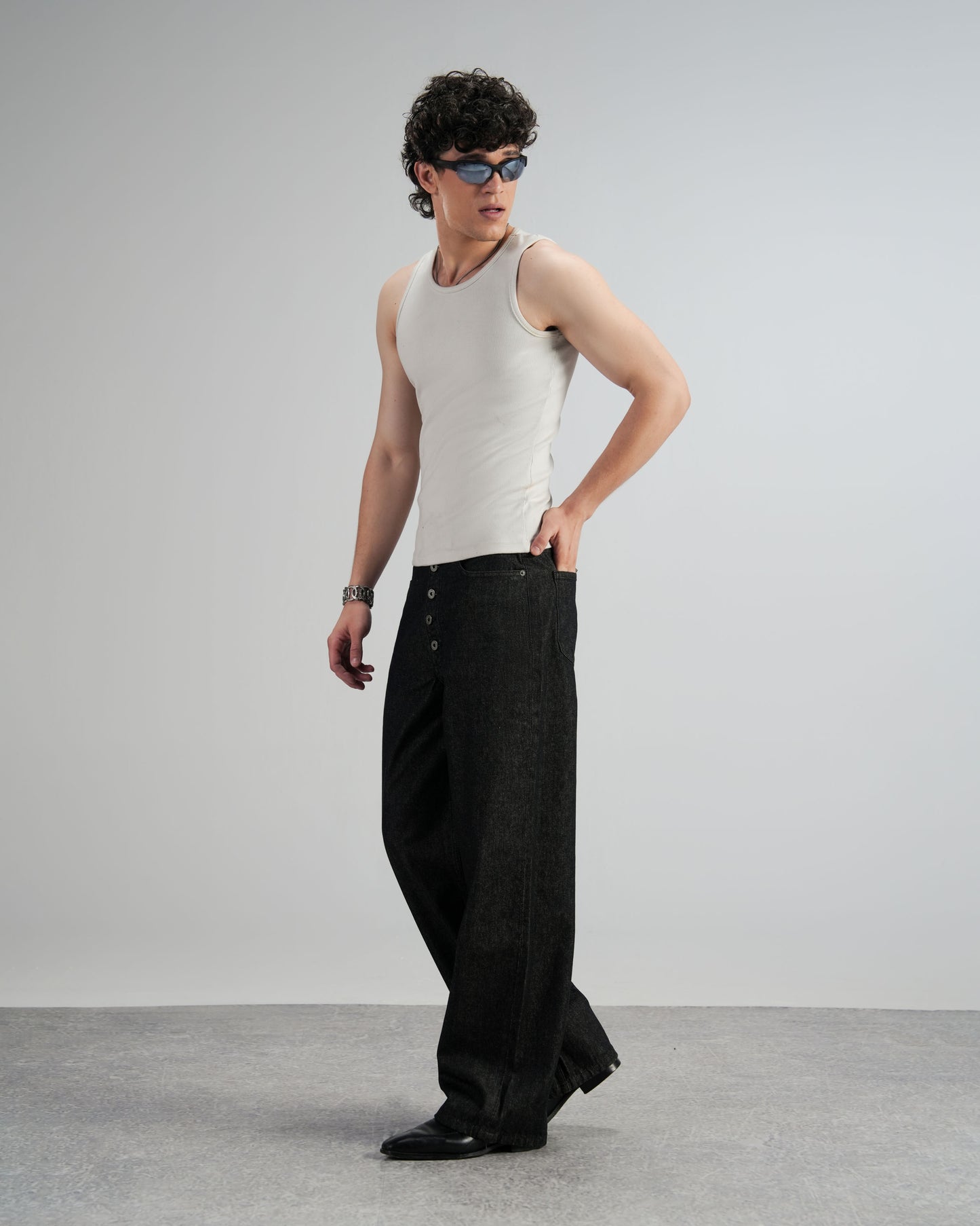 Raw Black Wide Leg V2