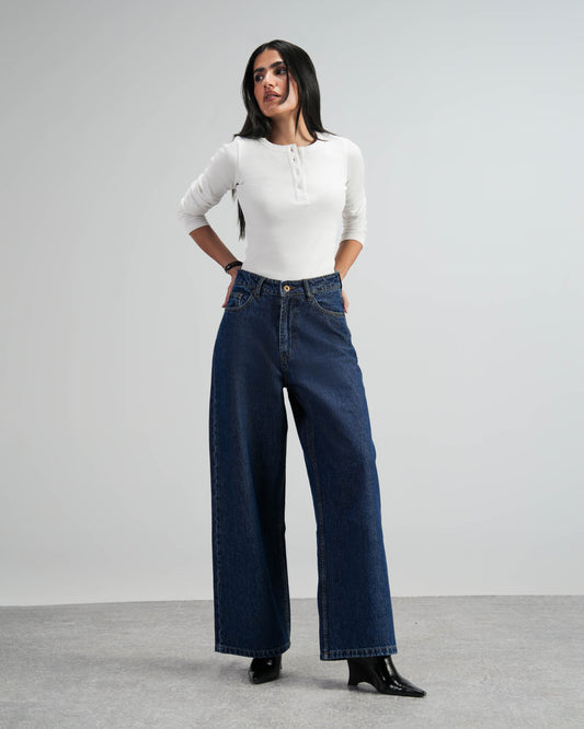 Deep Blue Wide Leg Women
