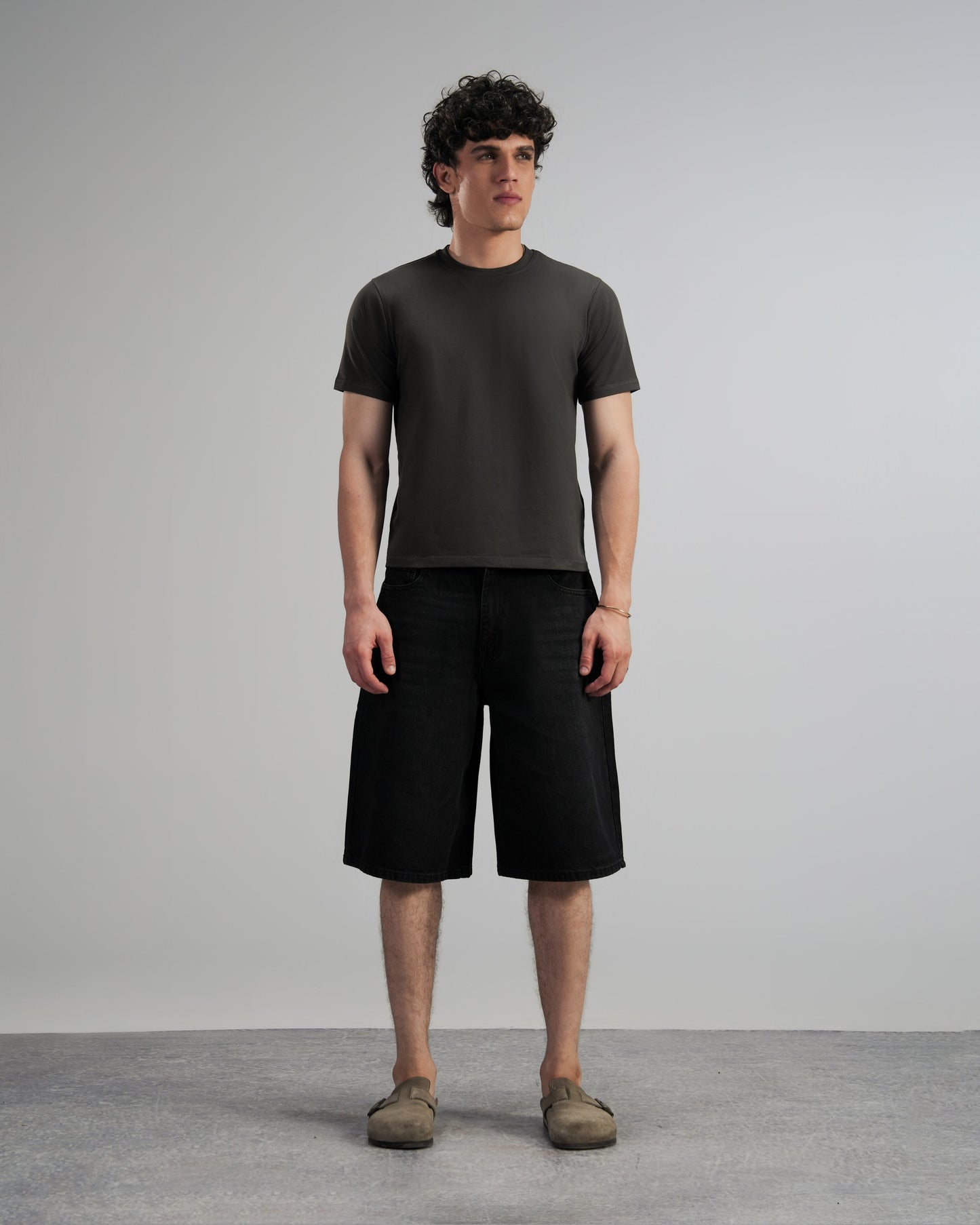 Charcoal Baby Tee Men