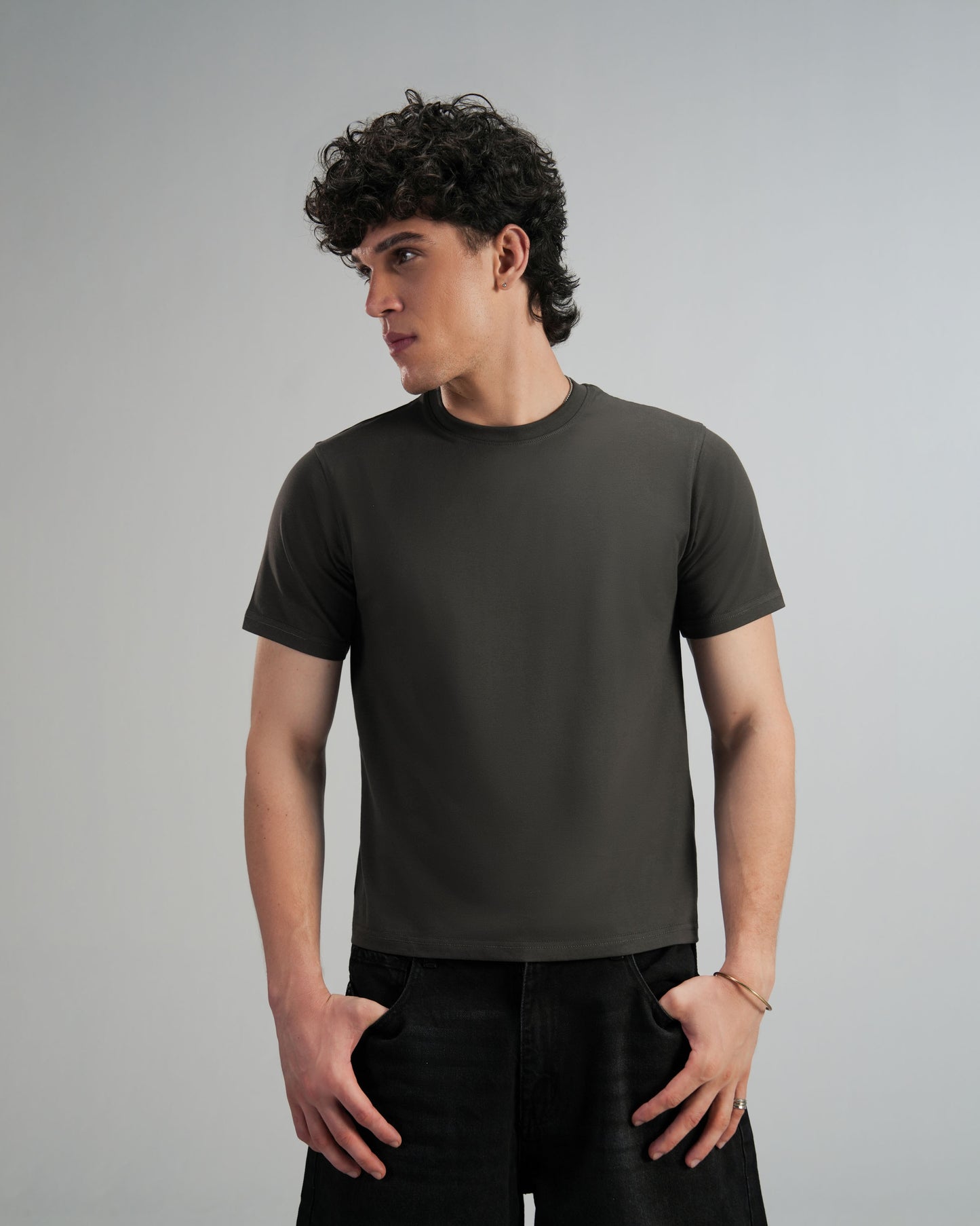 Charcoal Baby Tee Men