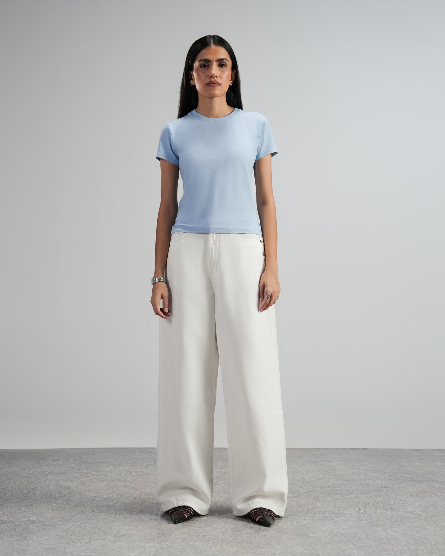 White Wide Leg Women