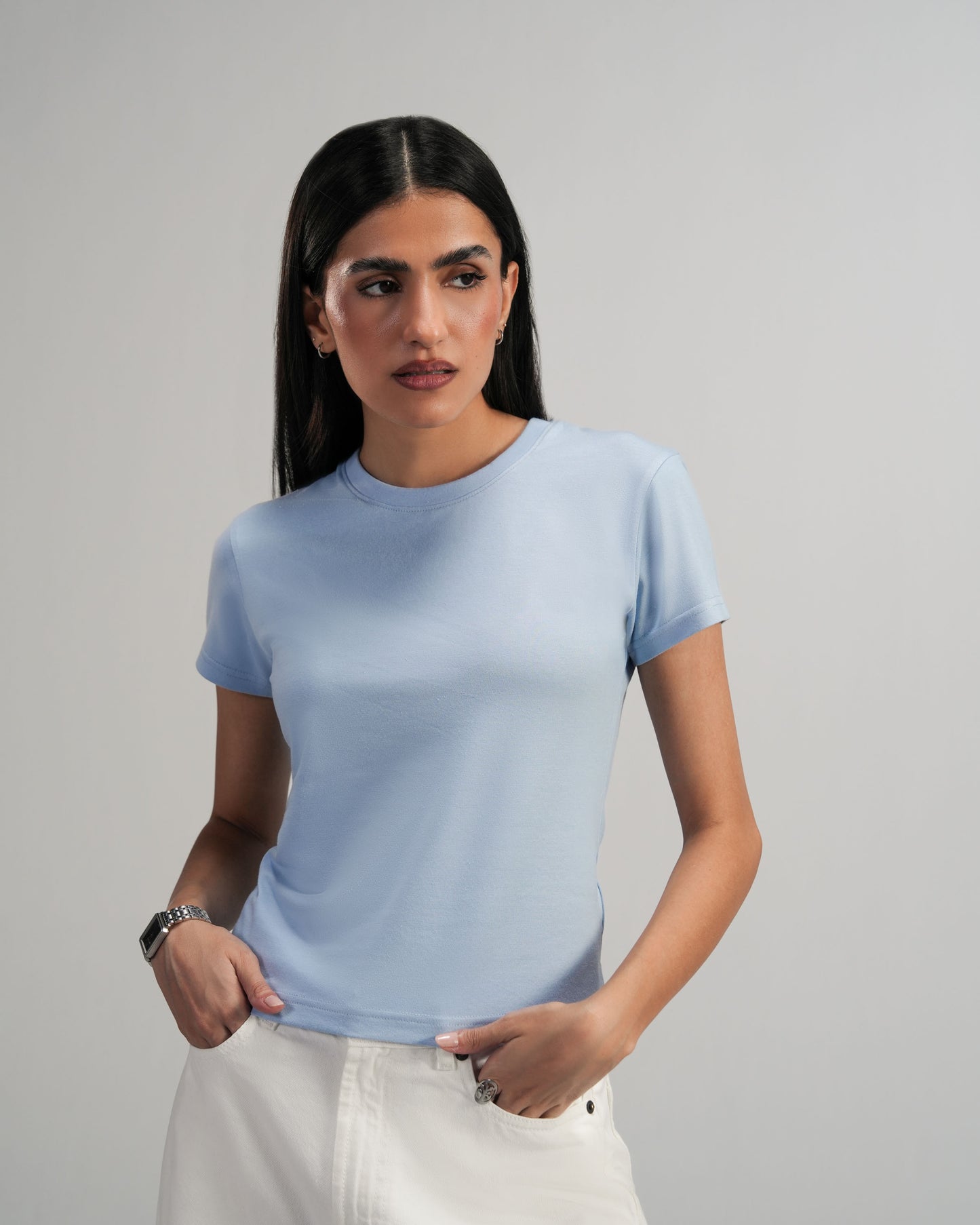 Blue Baby Tee Women