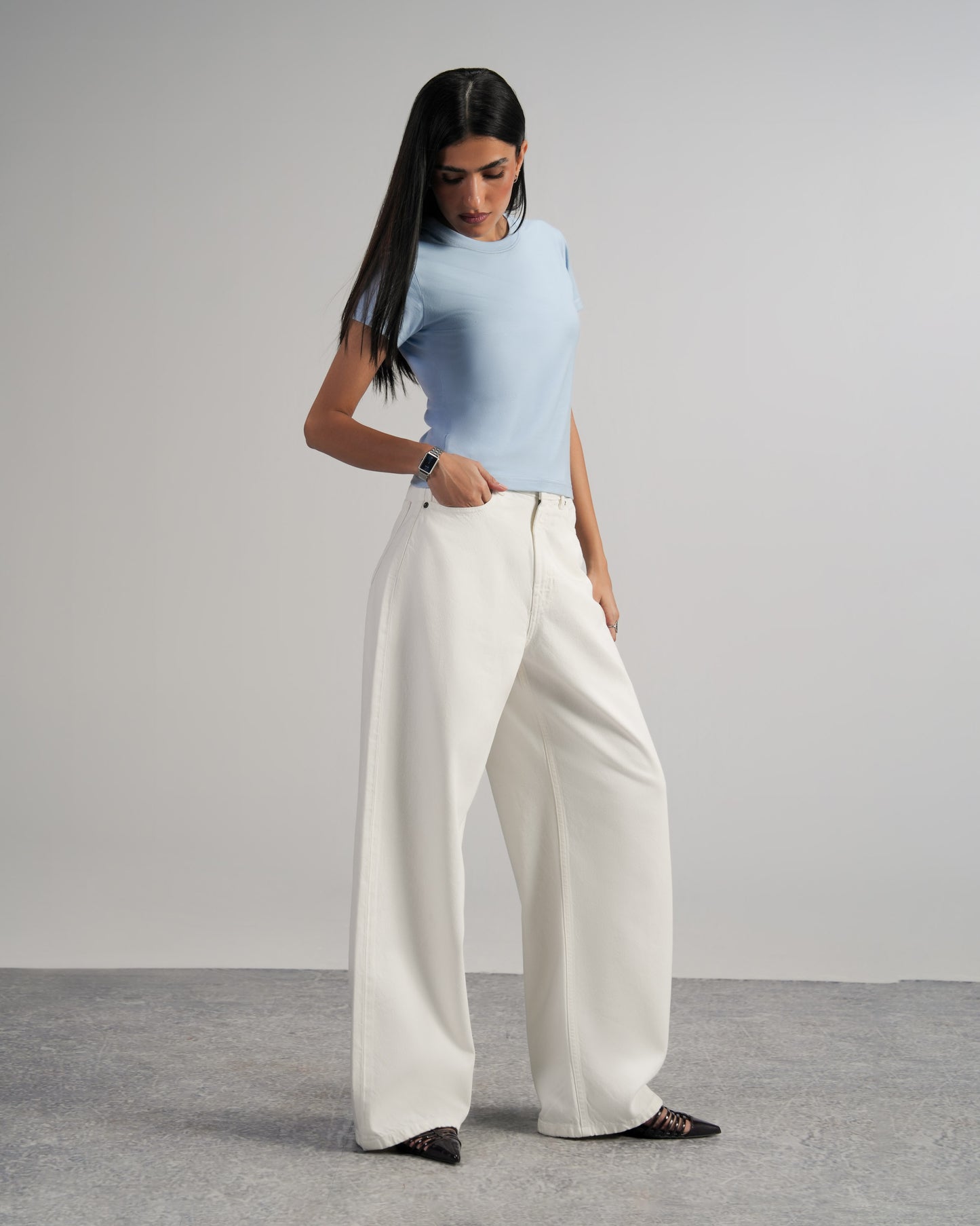 White Wide Leg Women