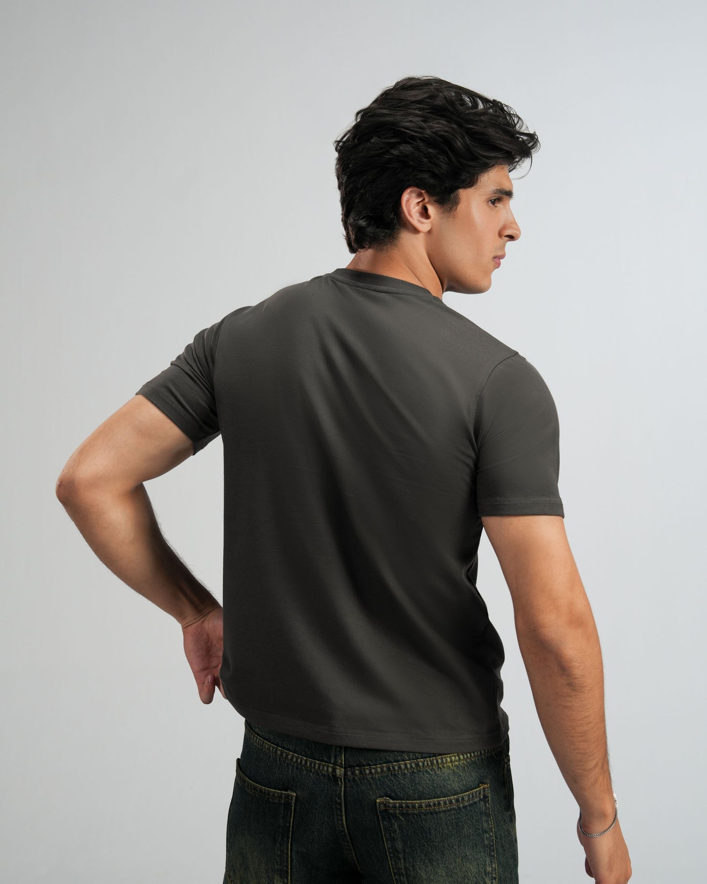Muted Olive Baby Tee Men