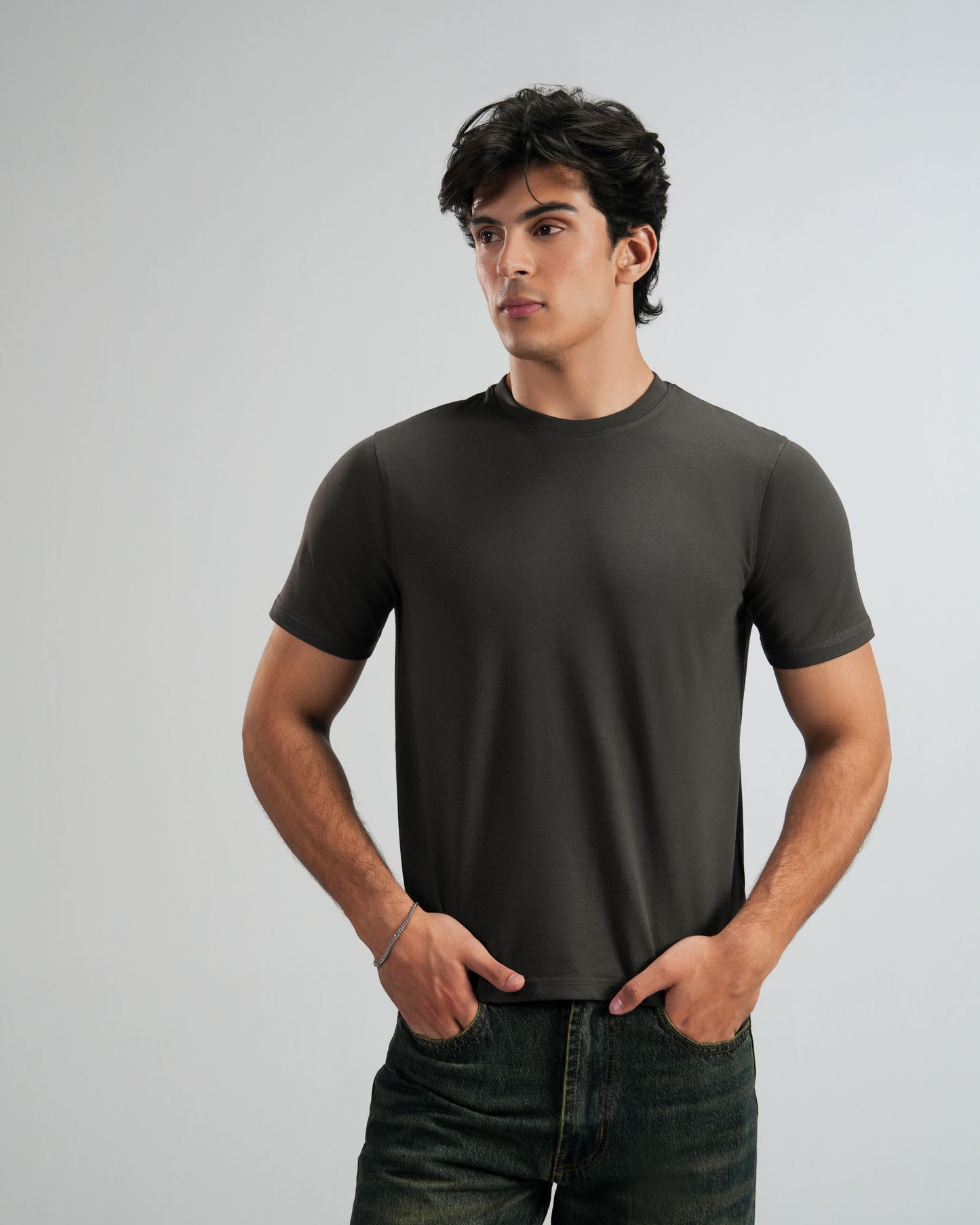 Muted Olive Baby Tee Men