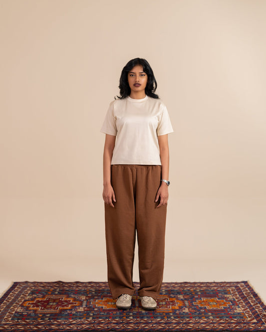 Brown Wide Leg Sweatpants
