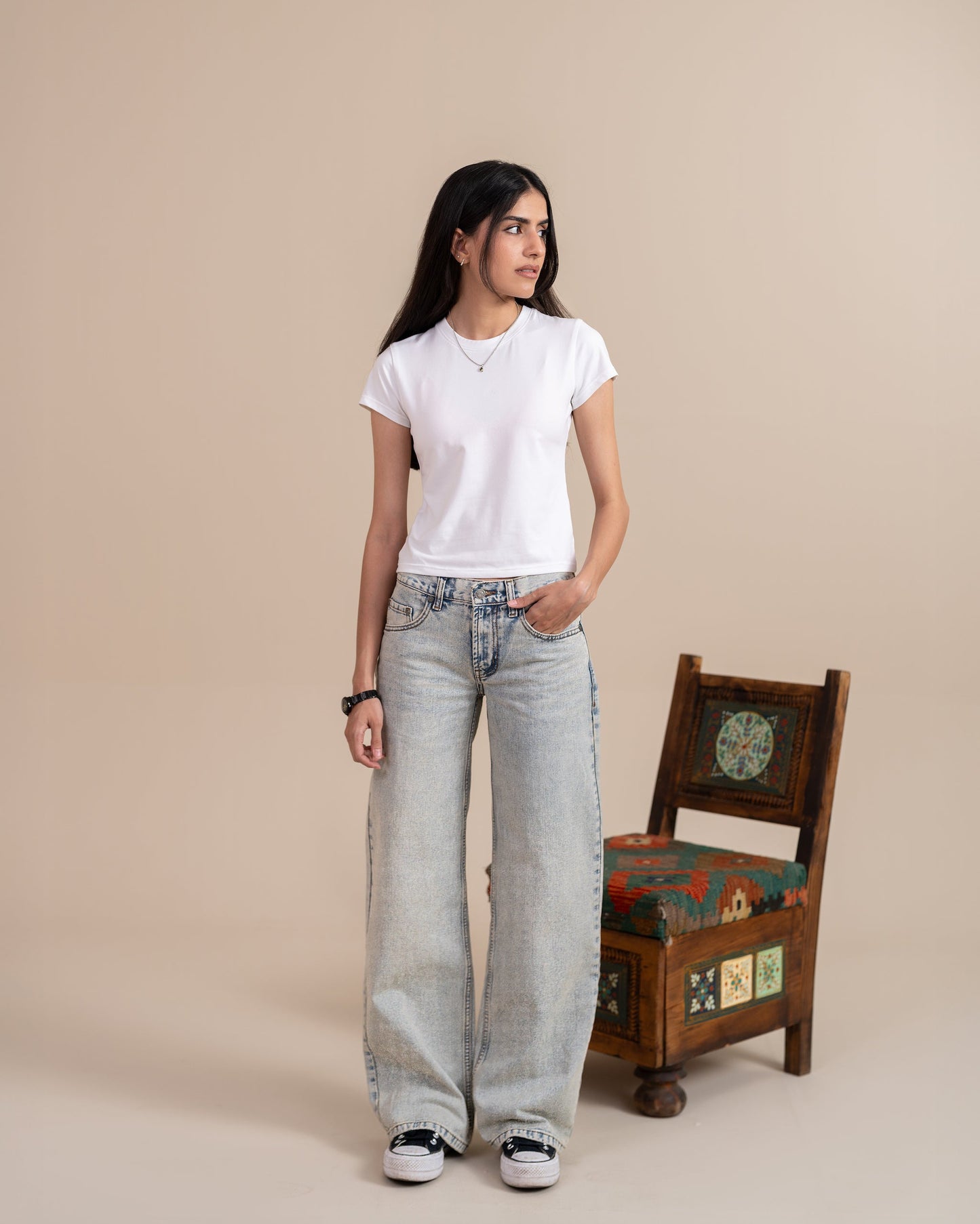 Frosty Blue Straight Leg (Low Rise)