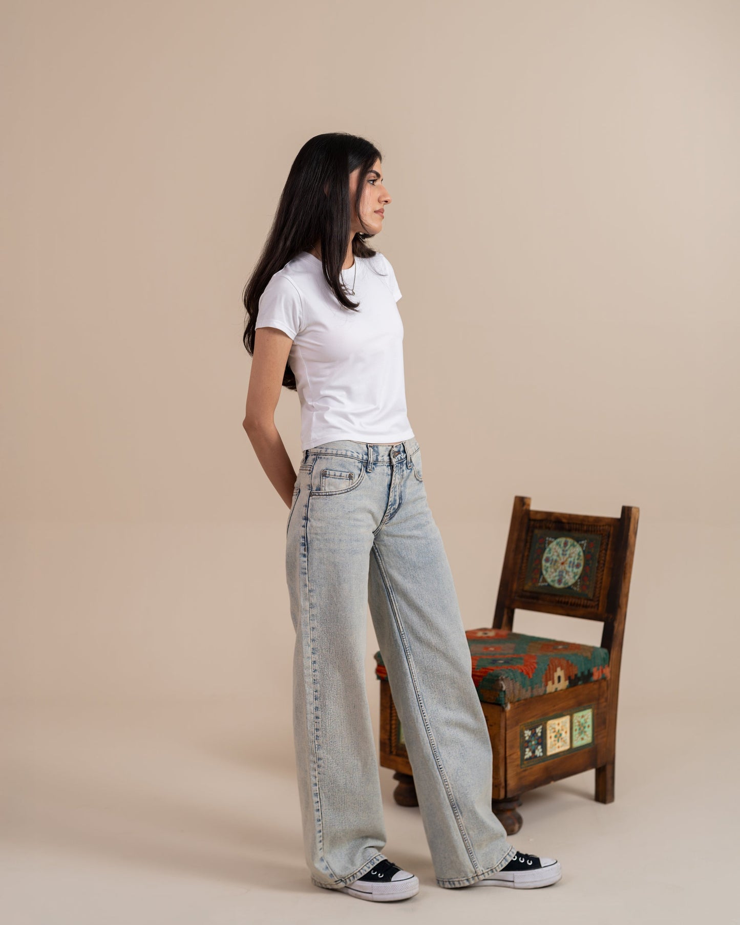 Frosty Blue Straight Leg (Low Rise)