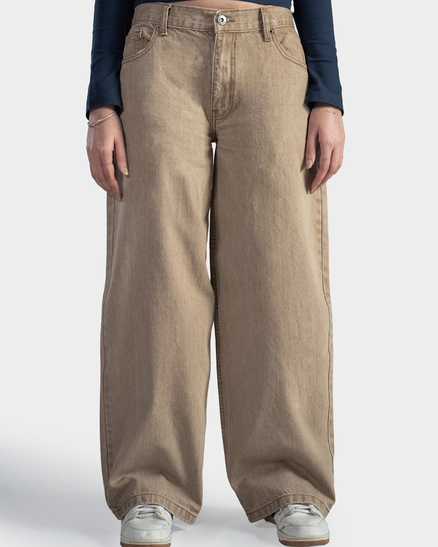 Beige Wide Leg (Low Rise)