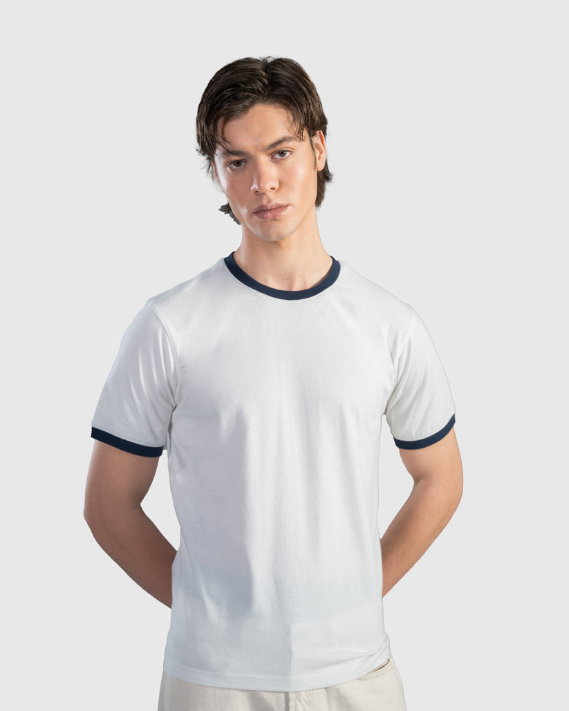 White Ringer Tee – Khushposh